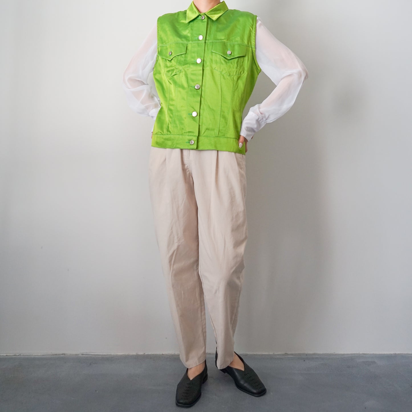 Satin tracker vest