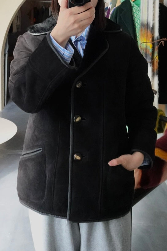 Sheep skin mouton jacket made in England