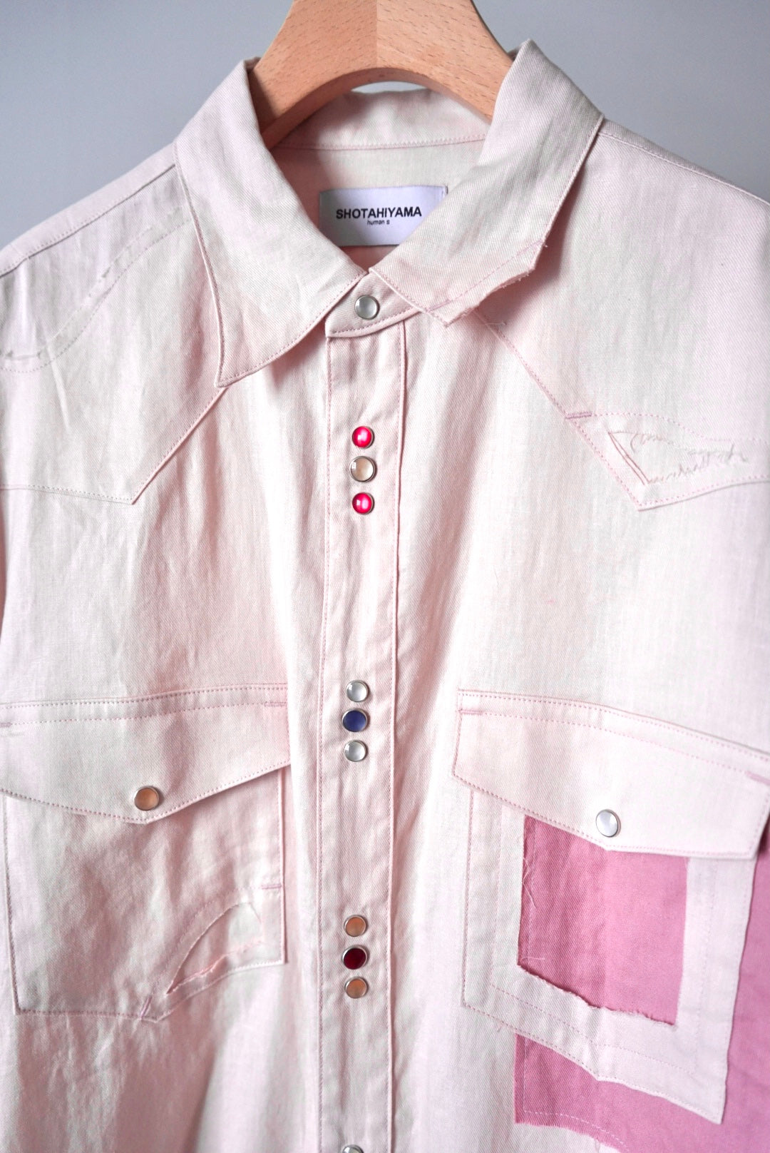 【SHOTAHIYAMA】cotton linen cutting western shirt