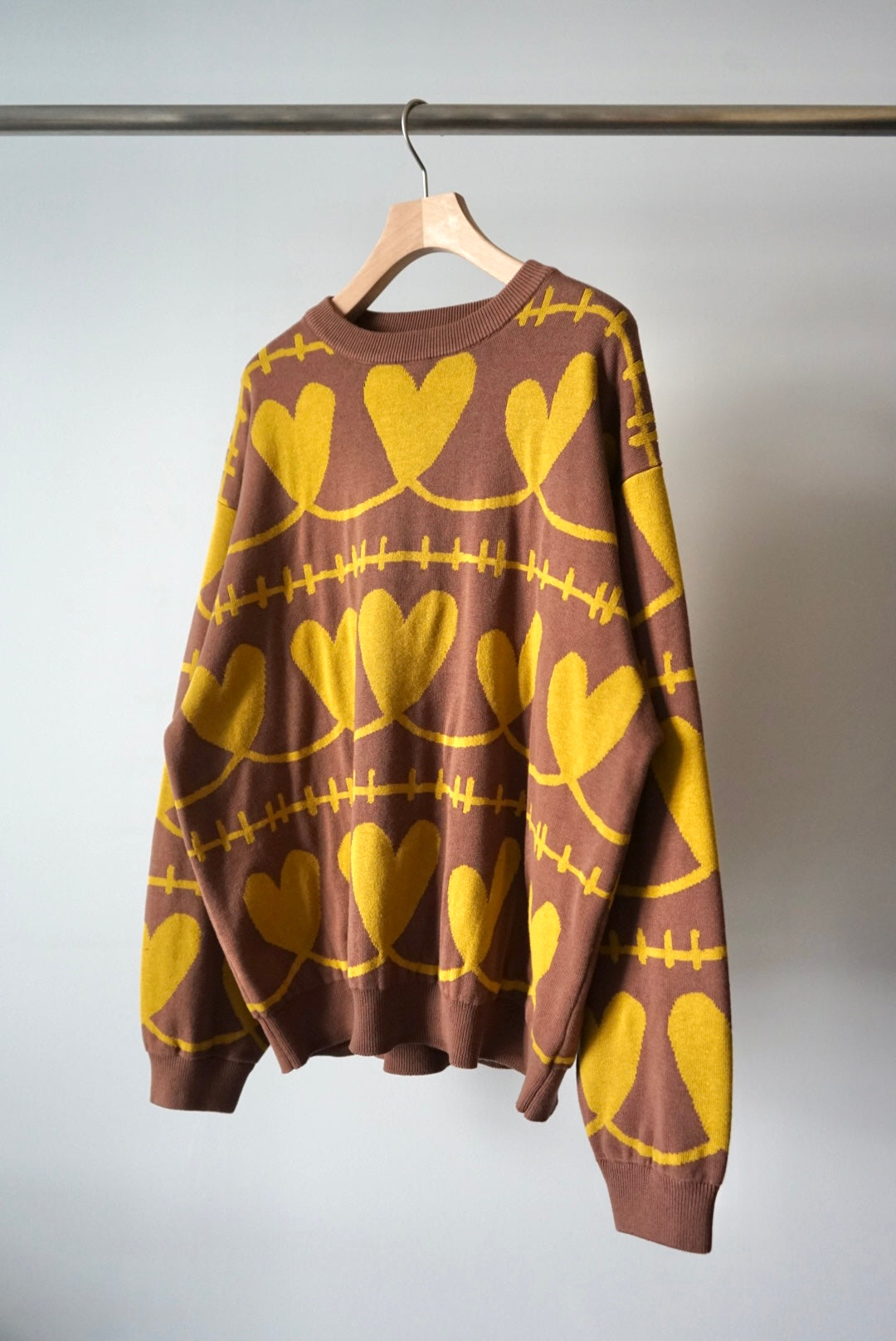【SHOTAHIYAMA】heart cotton knit sweater