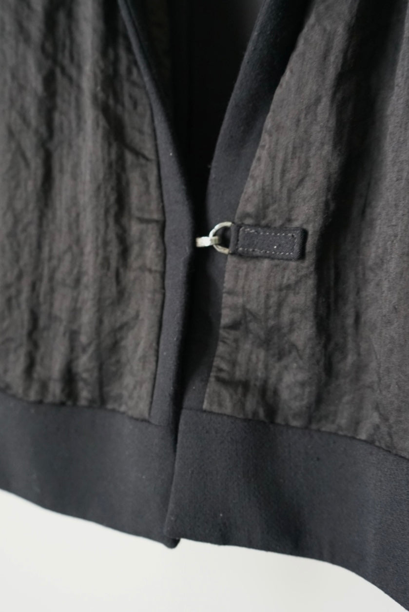 "HELMUT LANG" Designer's mix pattern hook button jacket made in USA