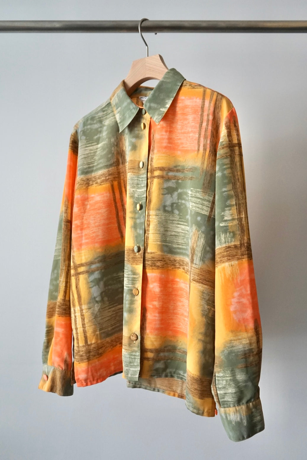 Gradation print shirts blouse