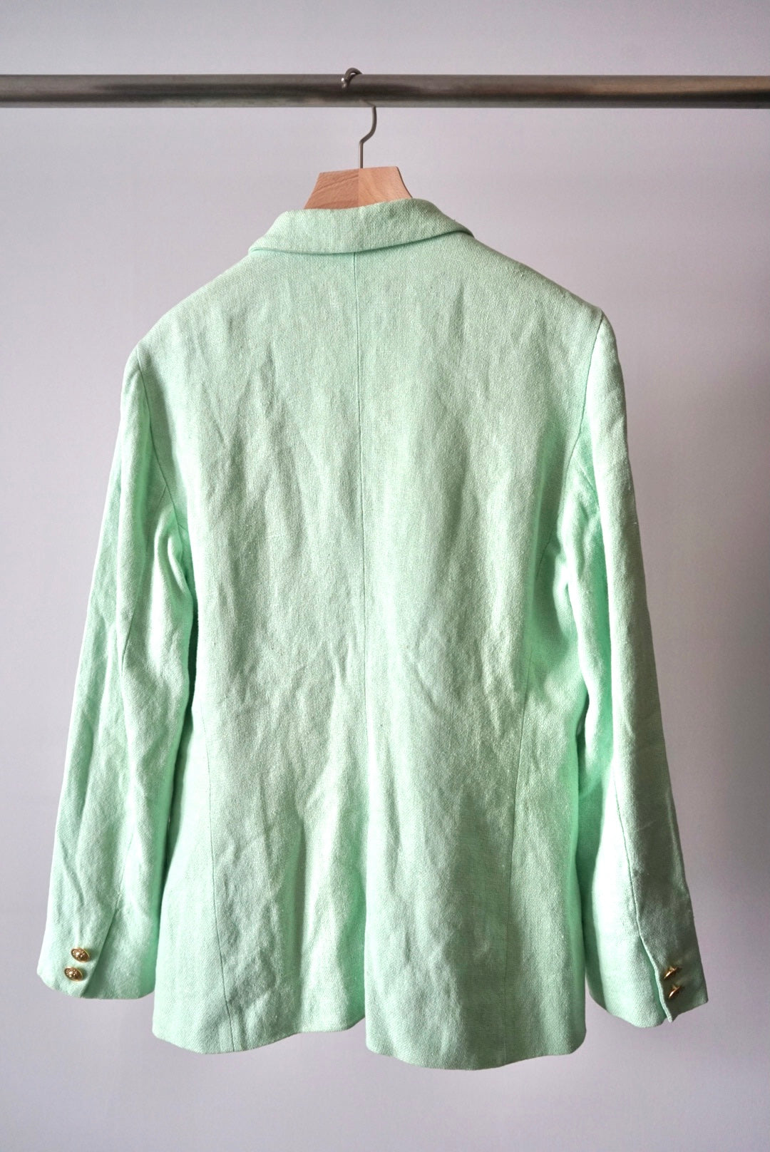 Designer's gold buttons jacket made in Italy