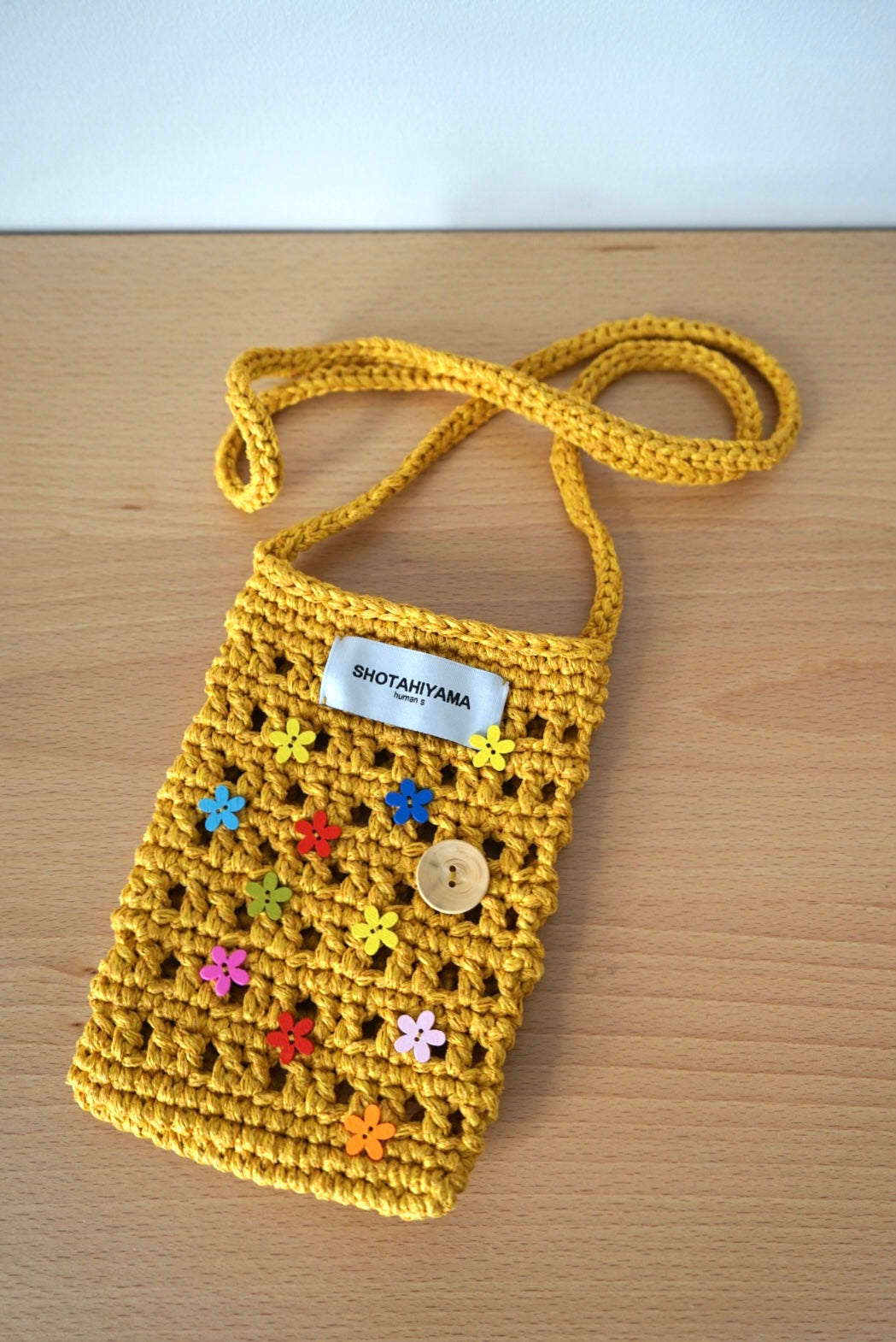 【SHOTAHIYAMA】washi mix hand knit pouch