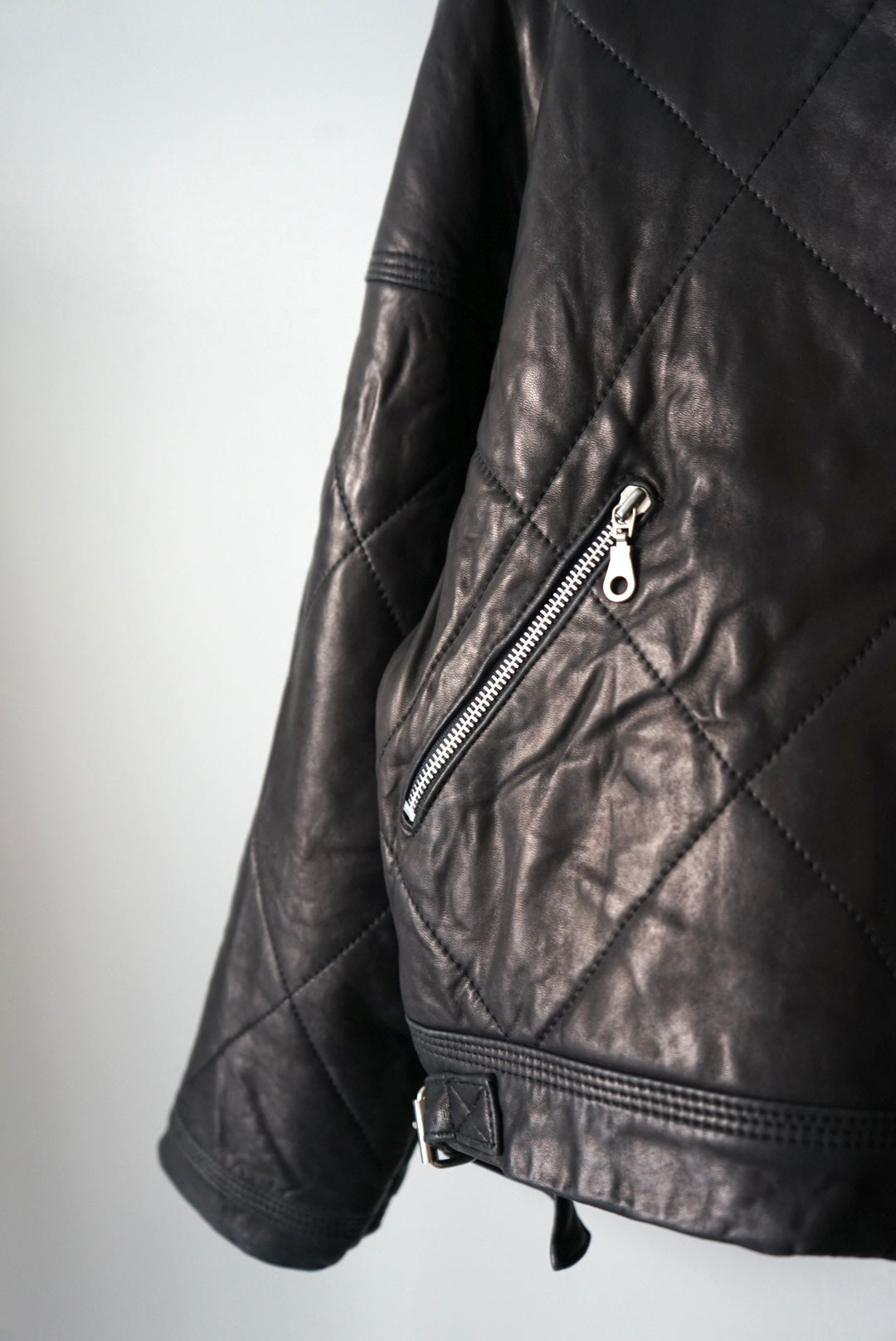 Quilt leather jacket made in Canada