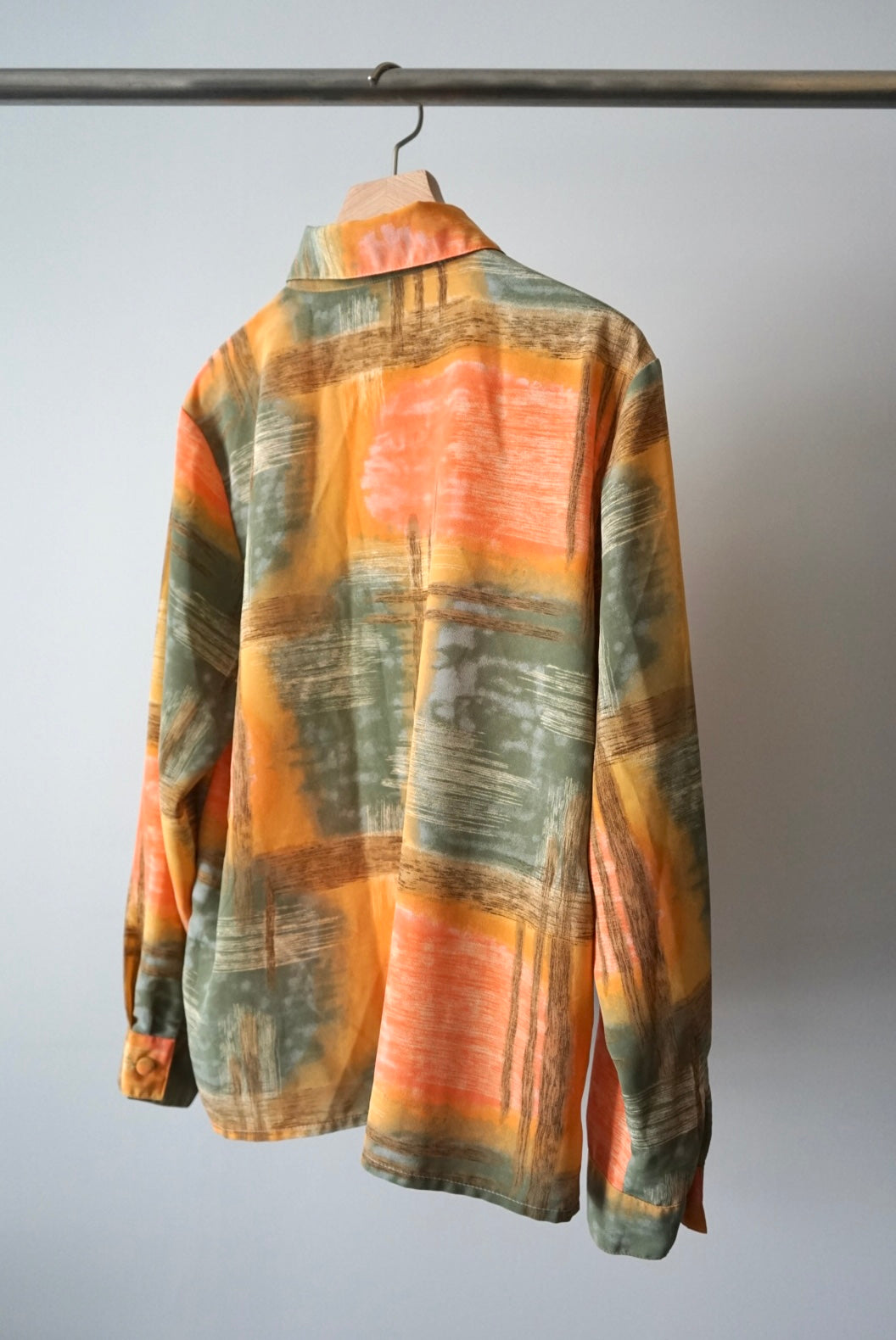 Gradation print shirts blouse