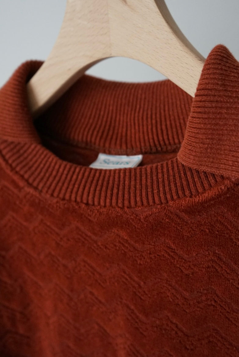 Velvet sweat pullover with collar