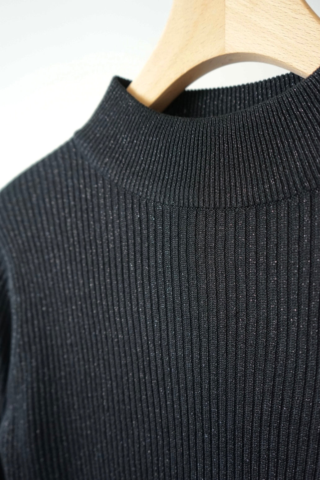 Glitter silk rib tops