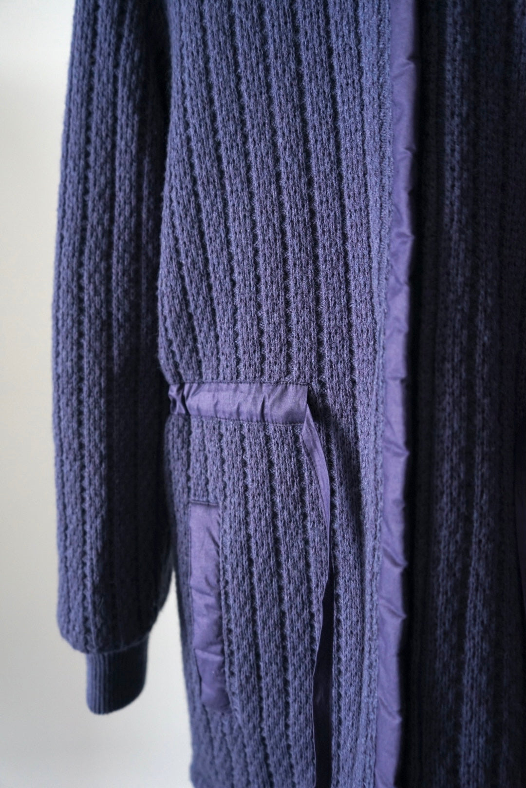 Knit quilting reversible jacket