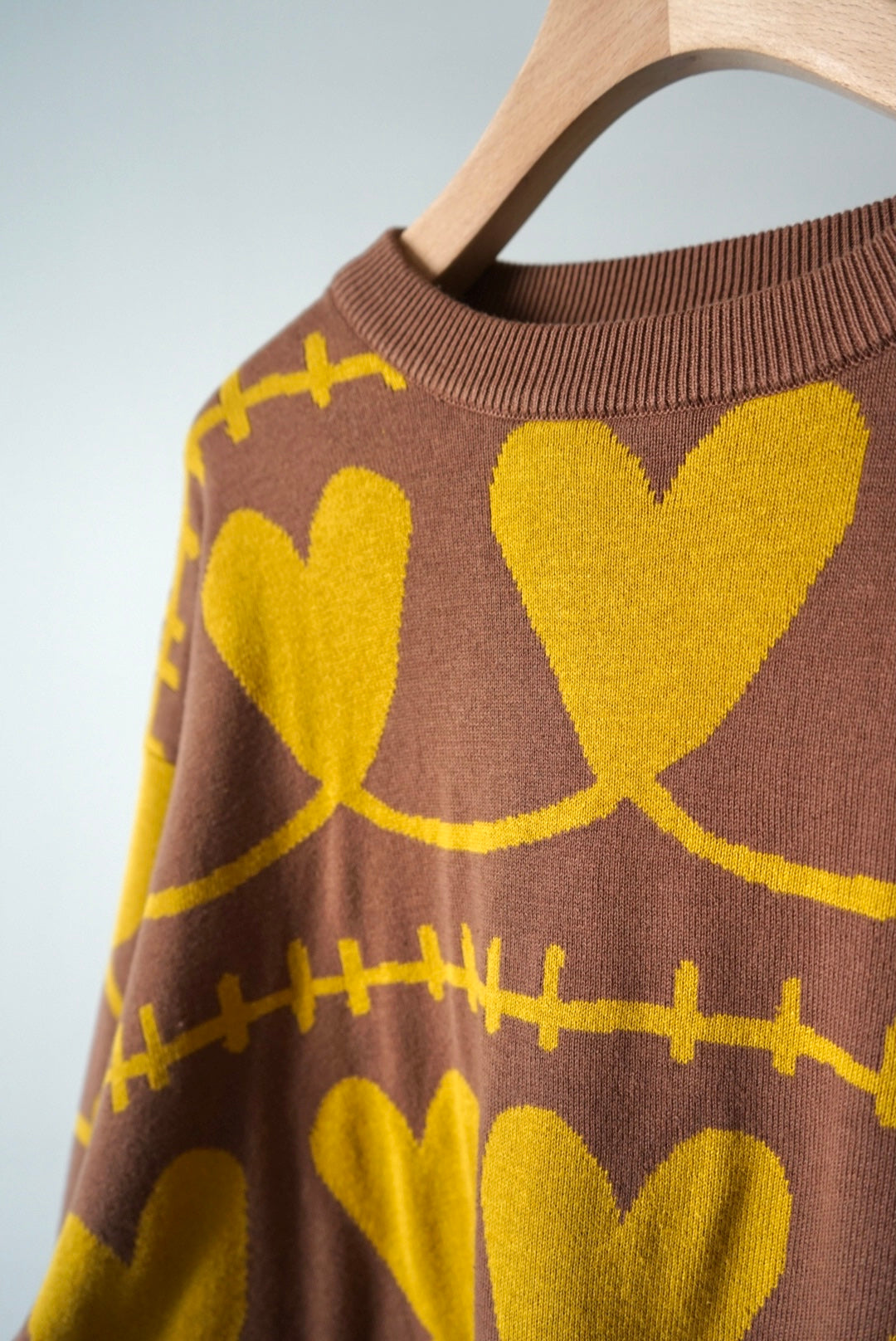 【SHOTAHIYAMA】heart cotton knit sweater