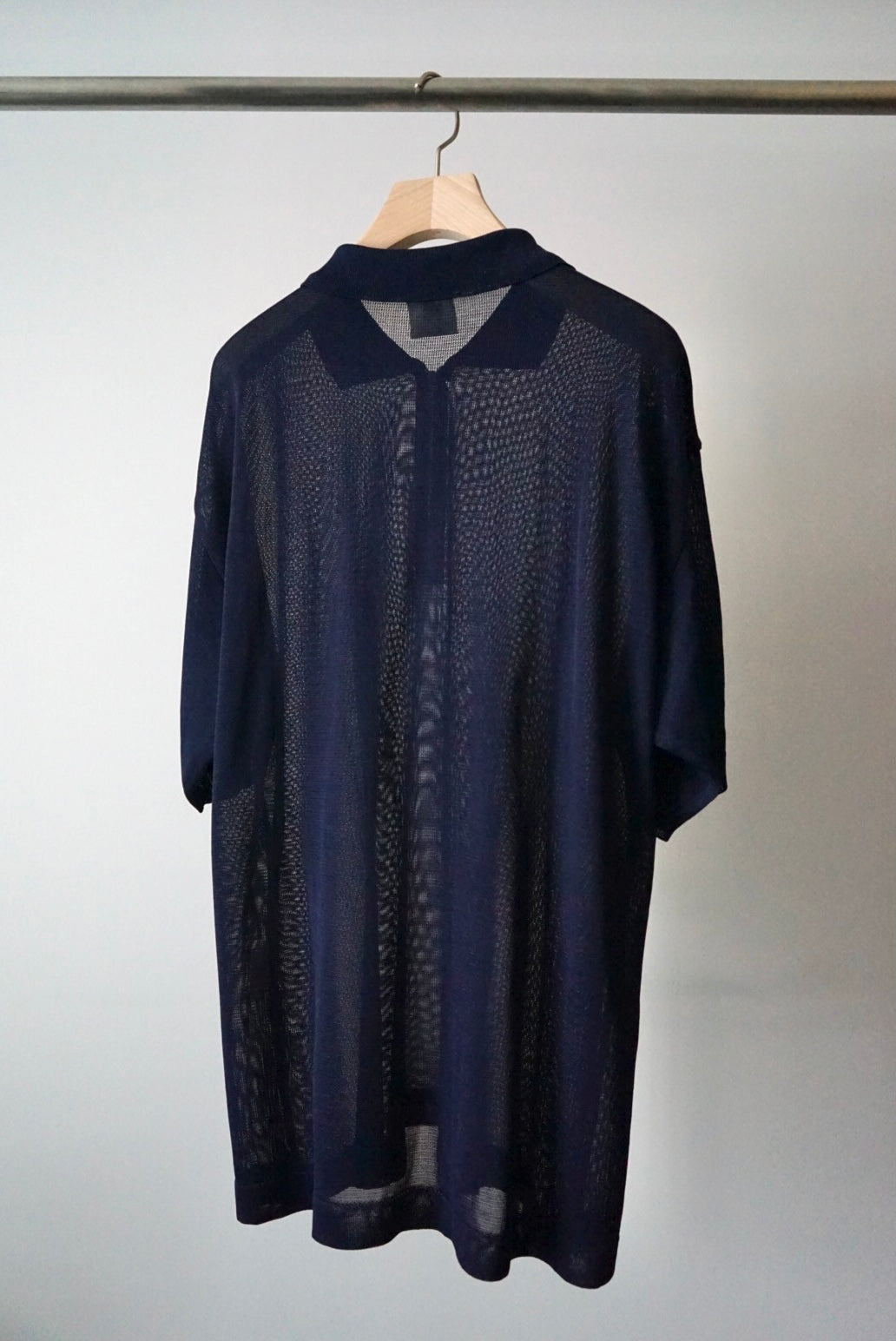 See-through zip polo