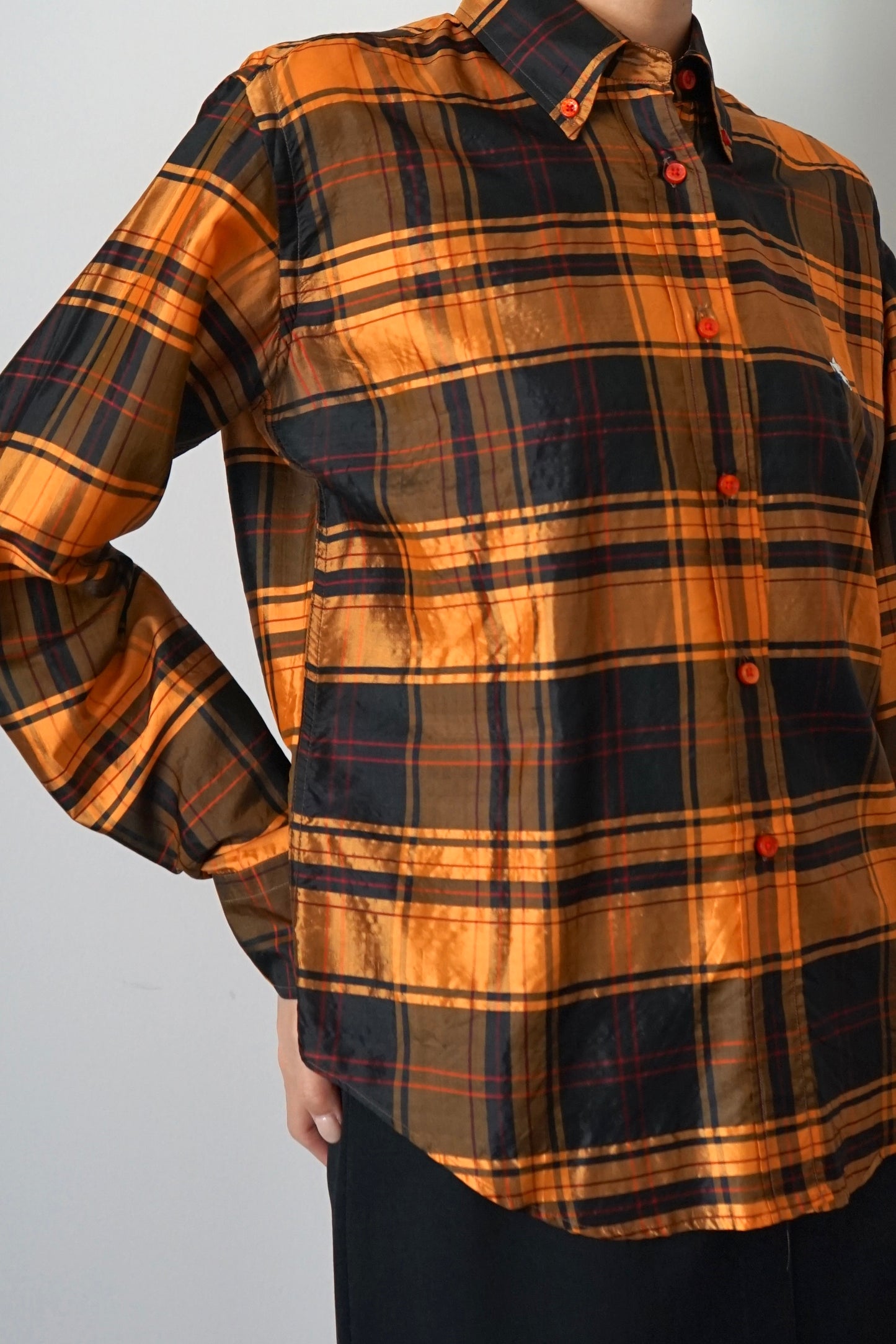 Designers silk check shirts made in Italy
