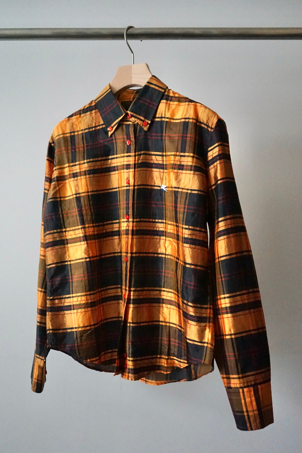 Designers silk check shirts made in Italy