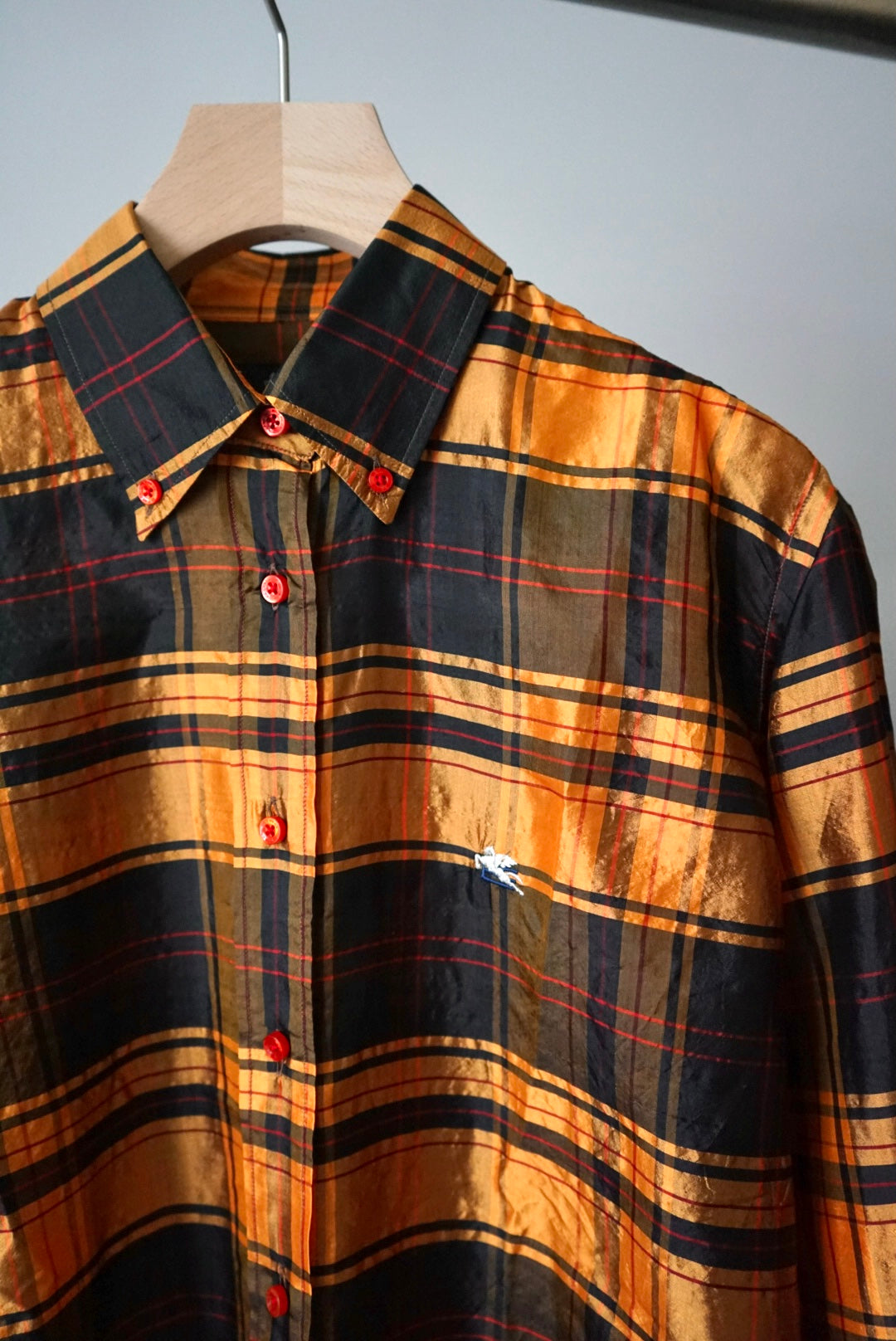 Designers silk check shirts made in Italy