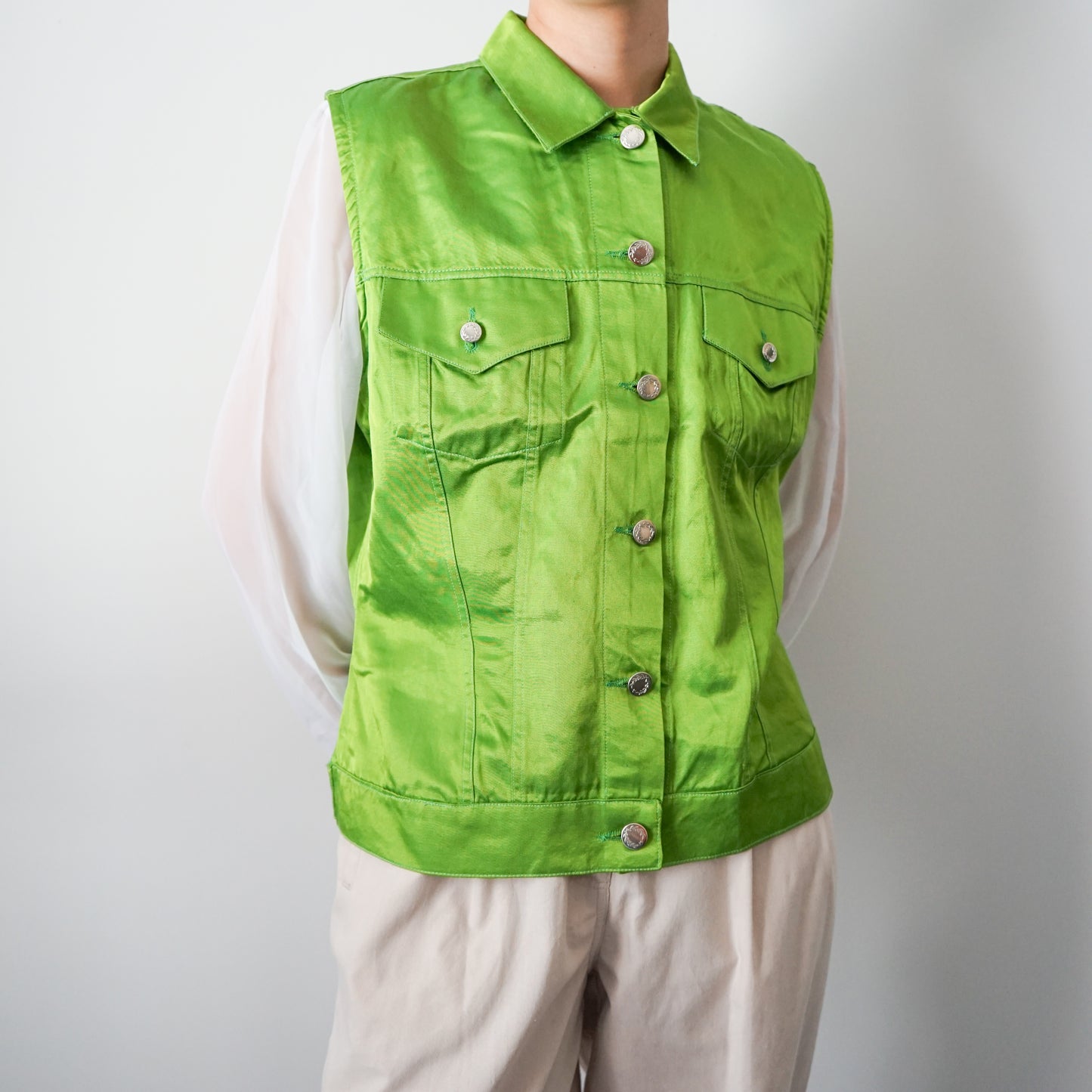 Satin tracker vest