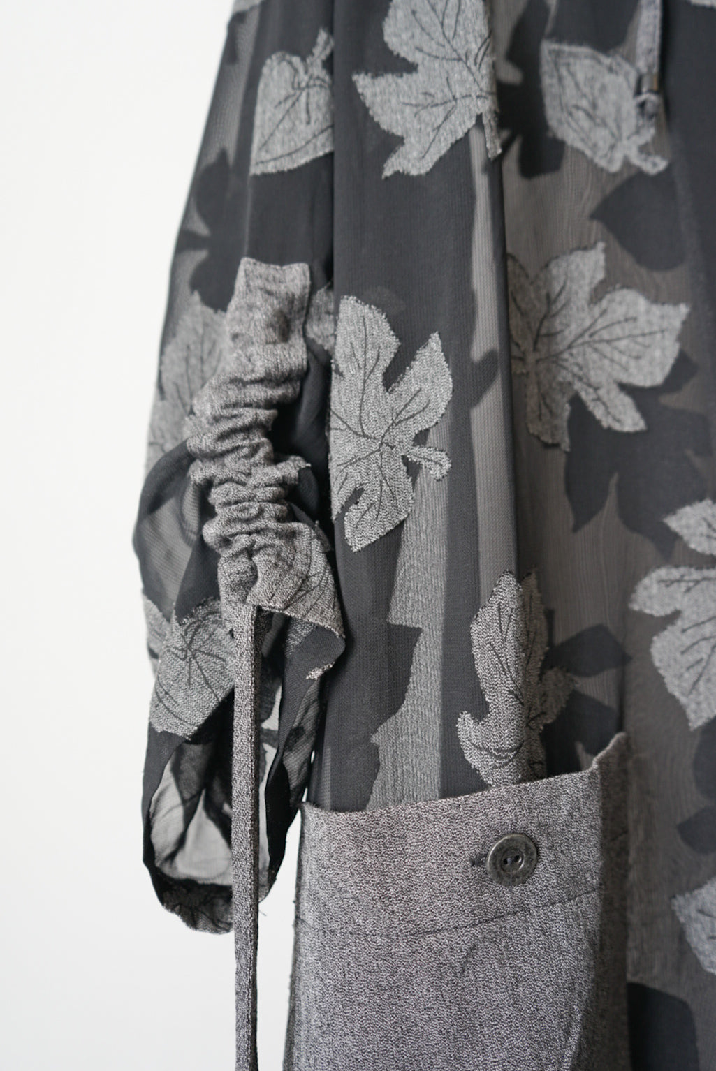See through shawl collar coat