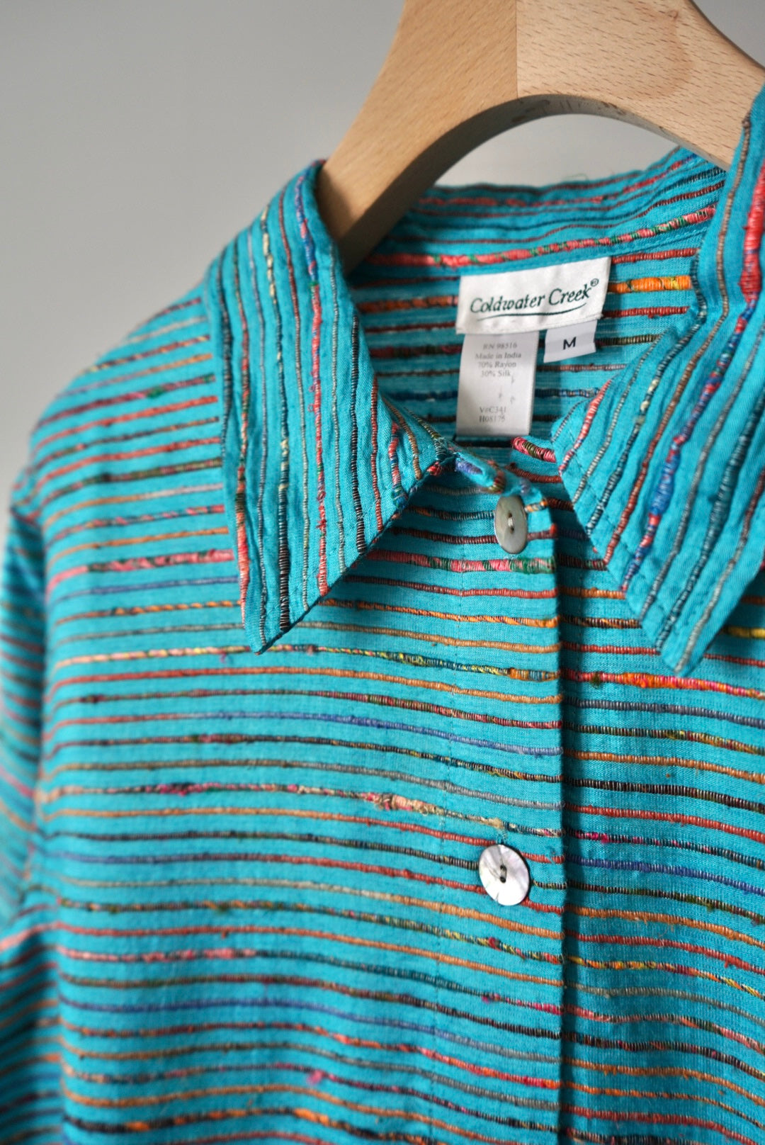 Silk rayon stripe jacket