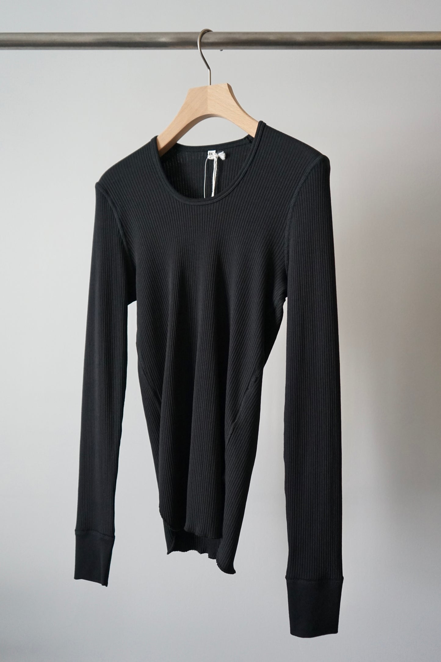 【HAKUJI】Organic cotton LS PO -black-