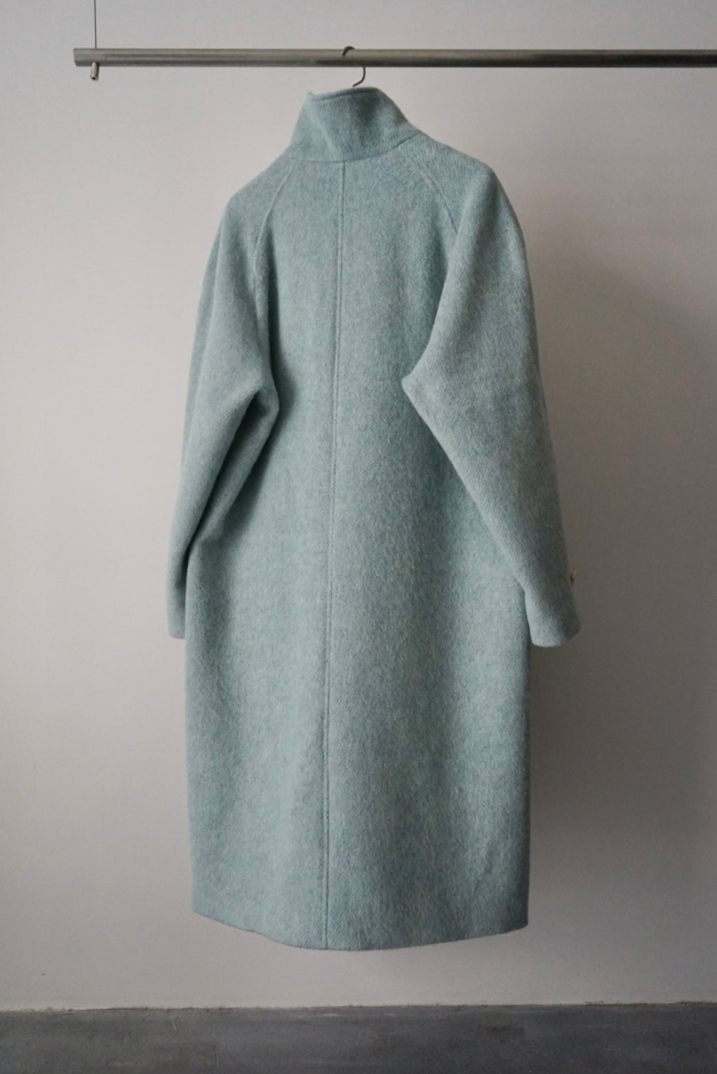 【SHOTAHIYAMA】 stand collar loose wool coat