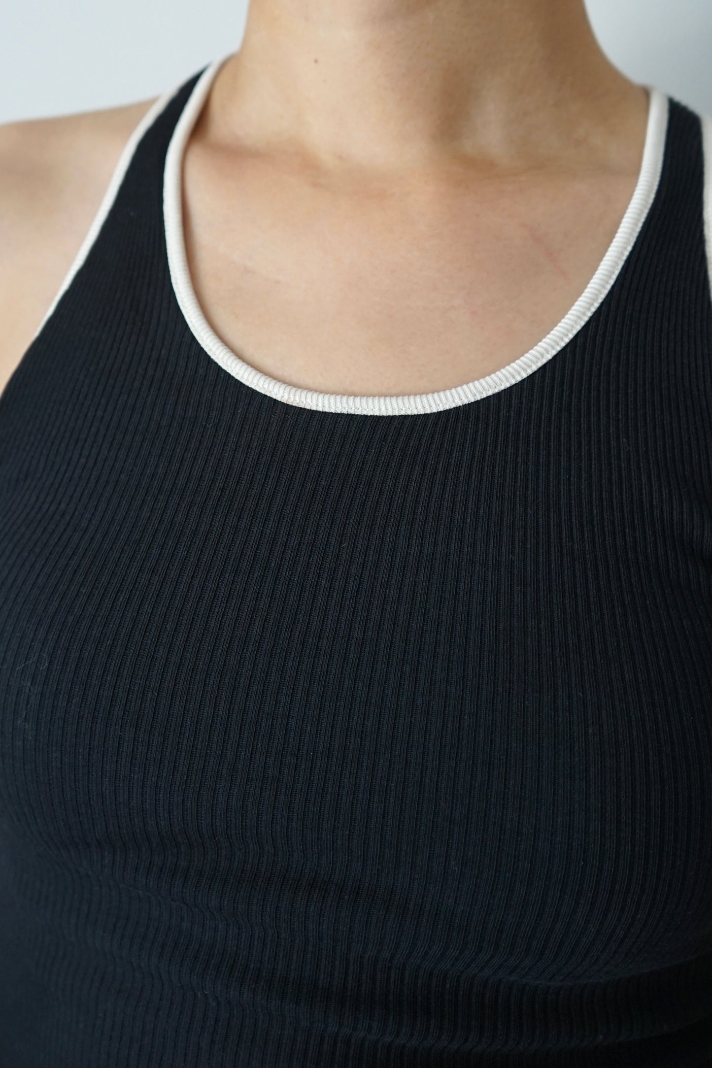【HAKUJI】Twist cotton asym bra TT -black-