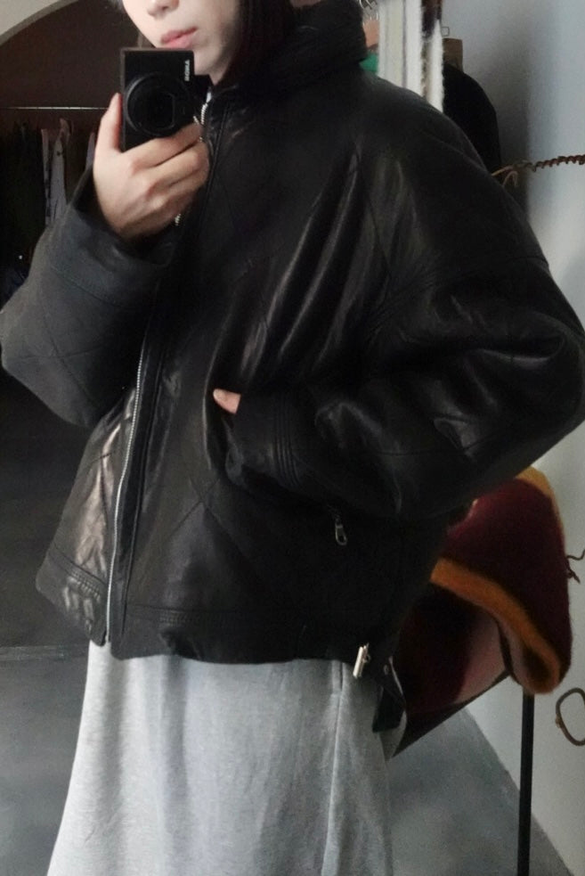 Quilt leather jacket made in Canada