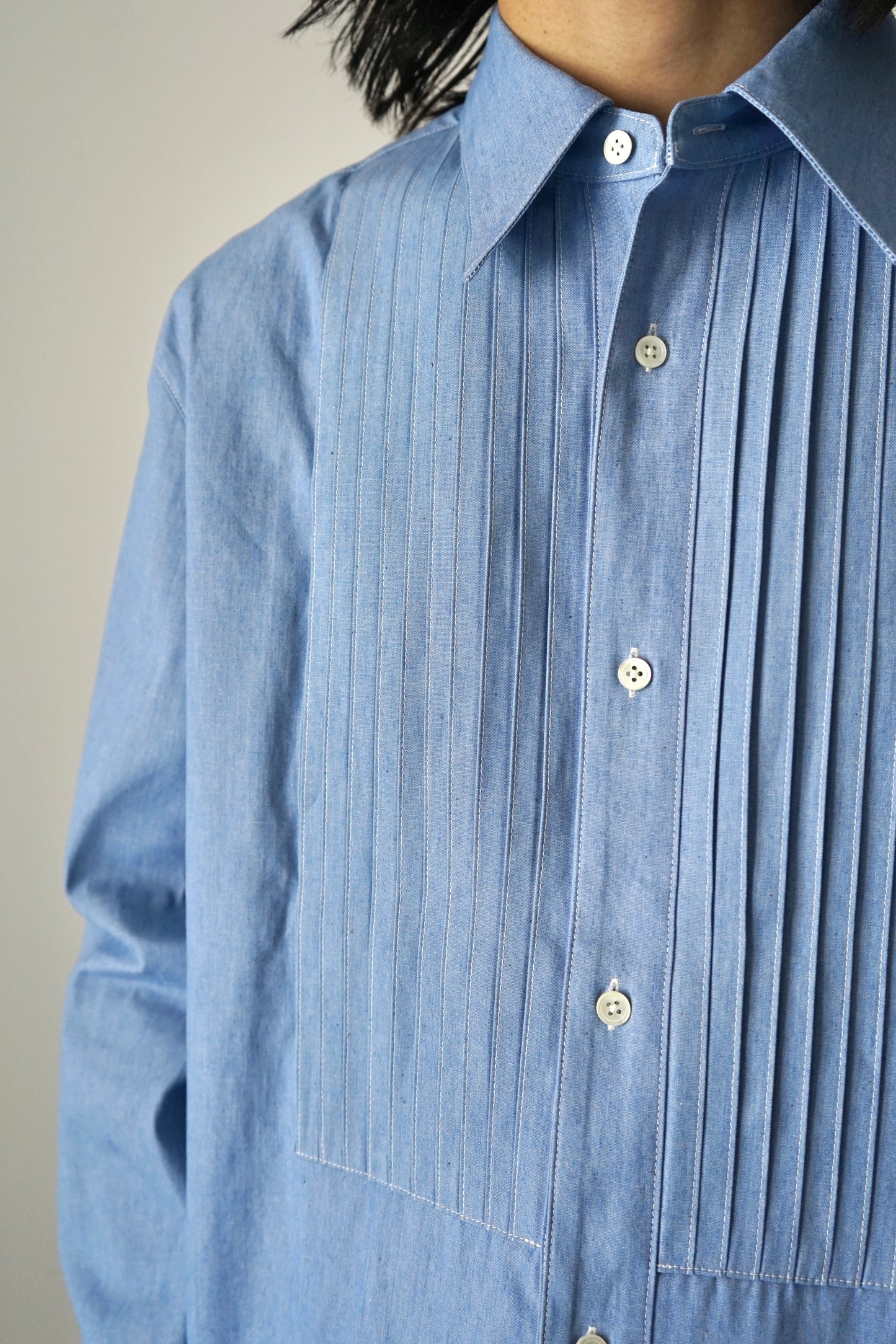 【SHOTAHIYAMA】yes no dress chambray shirt