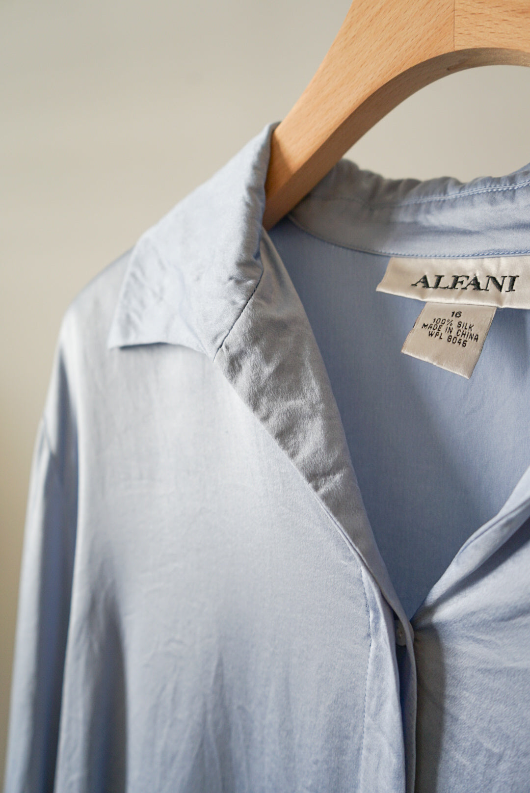 Silk open collar shirt