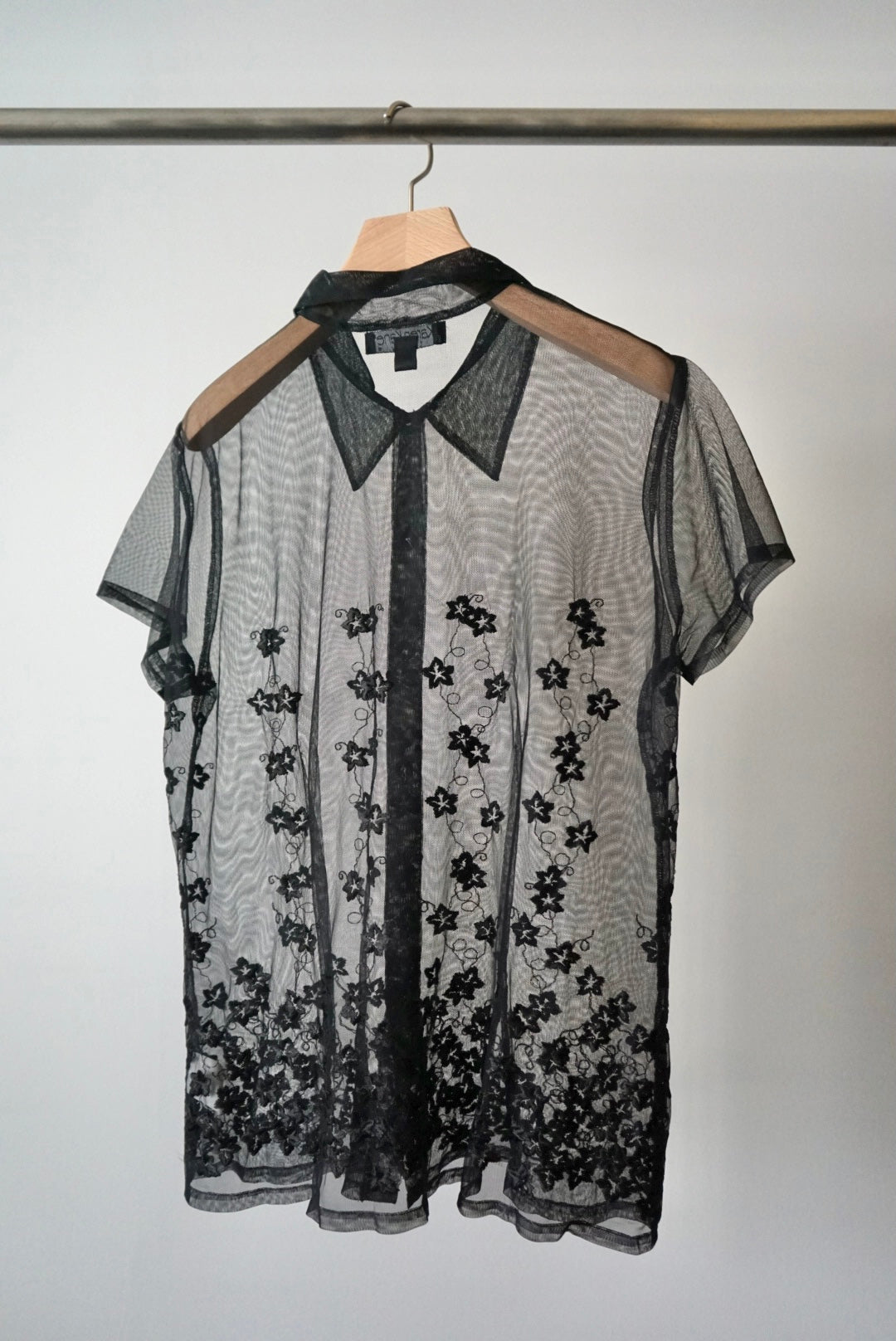 Embroidery see-through shirts