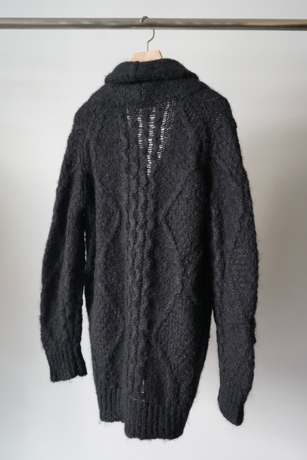 Kid mohair knit cardigan