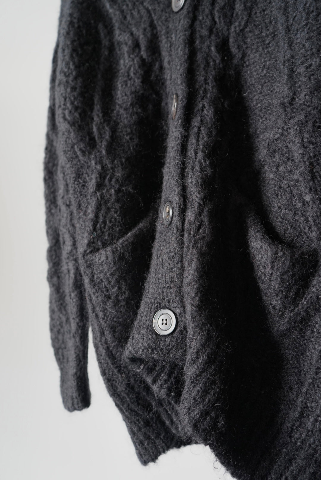 Kid mohair knit cardigan