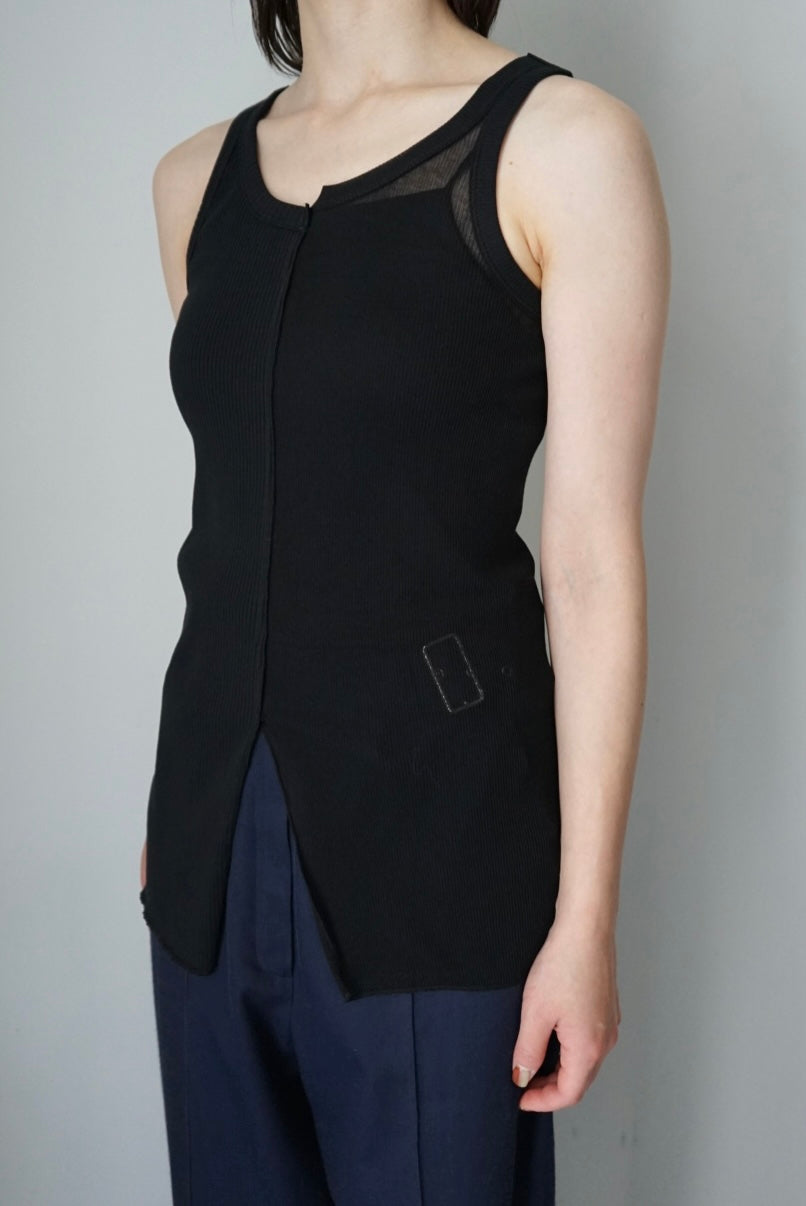 【HAKUJI】sheer/OG rib tanktop