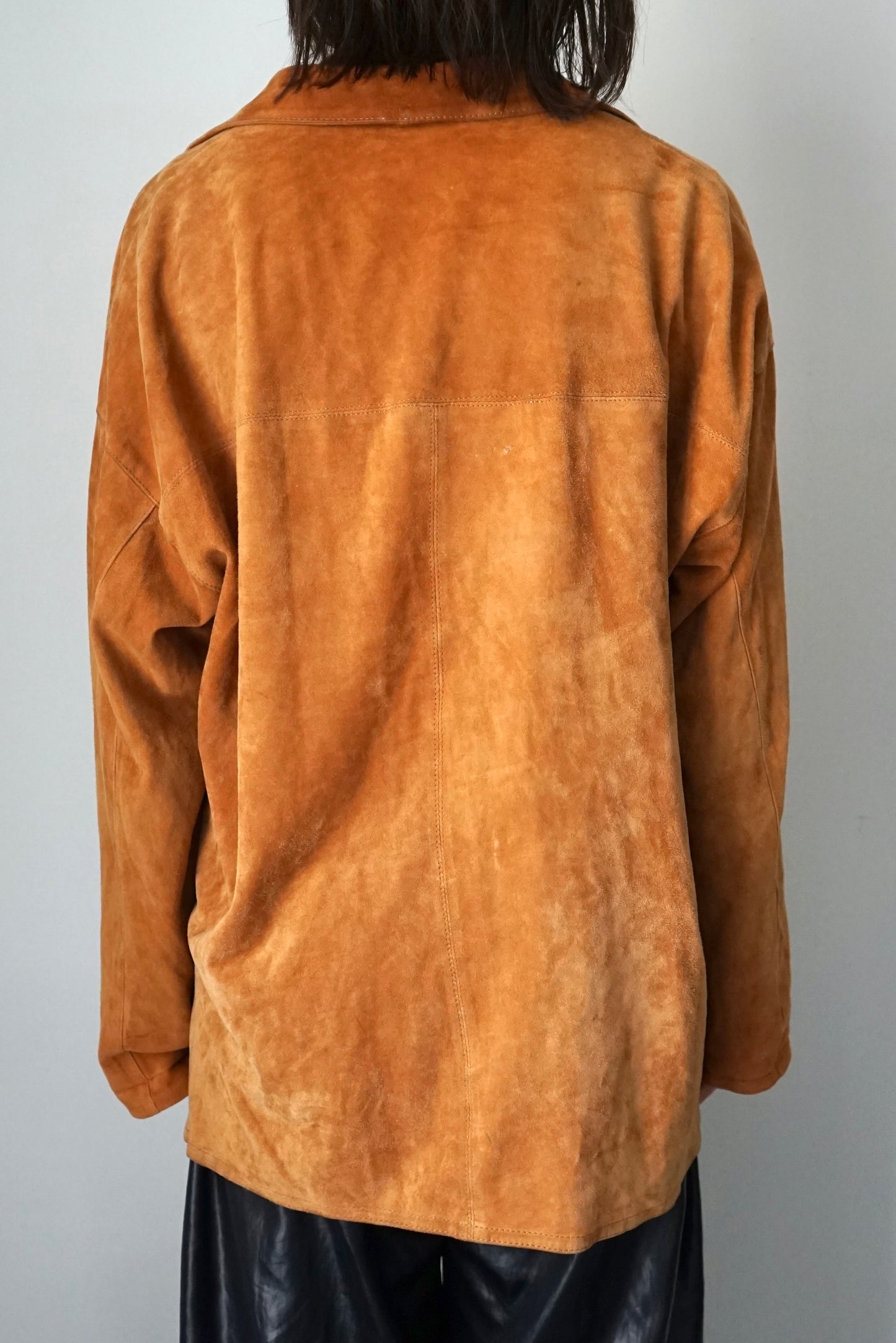 Suede over shirt jacket