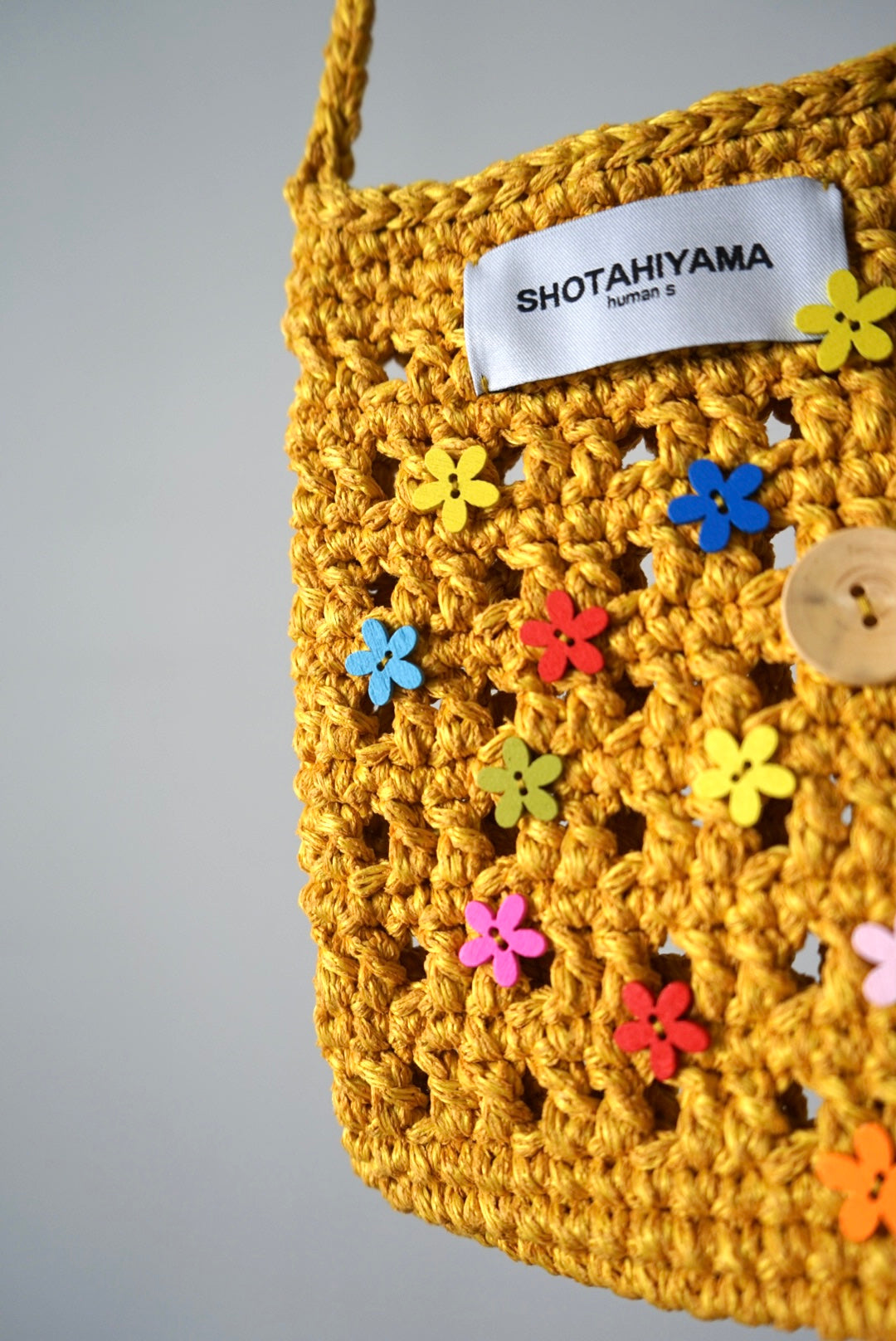 【SHOTAHIYAMA】washi mix hand knit pouch