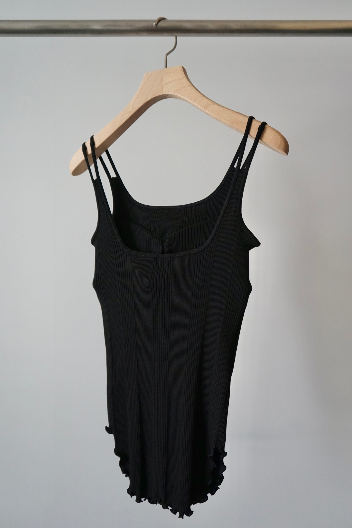 【HAKUJI】Random rib bra TT -black-