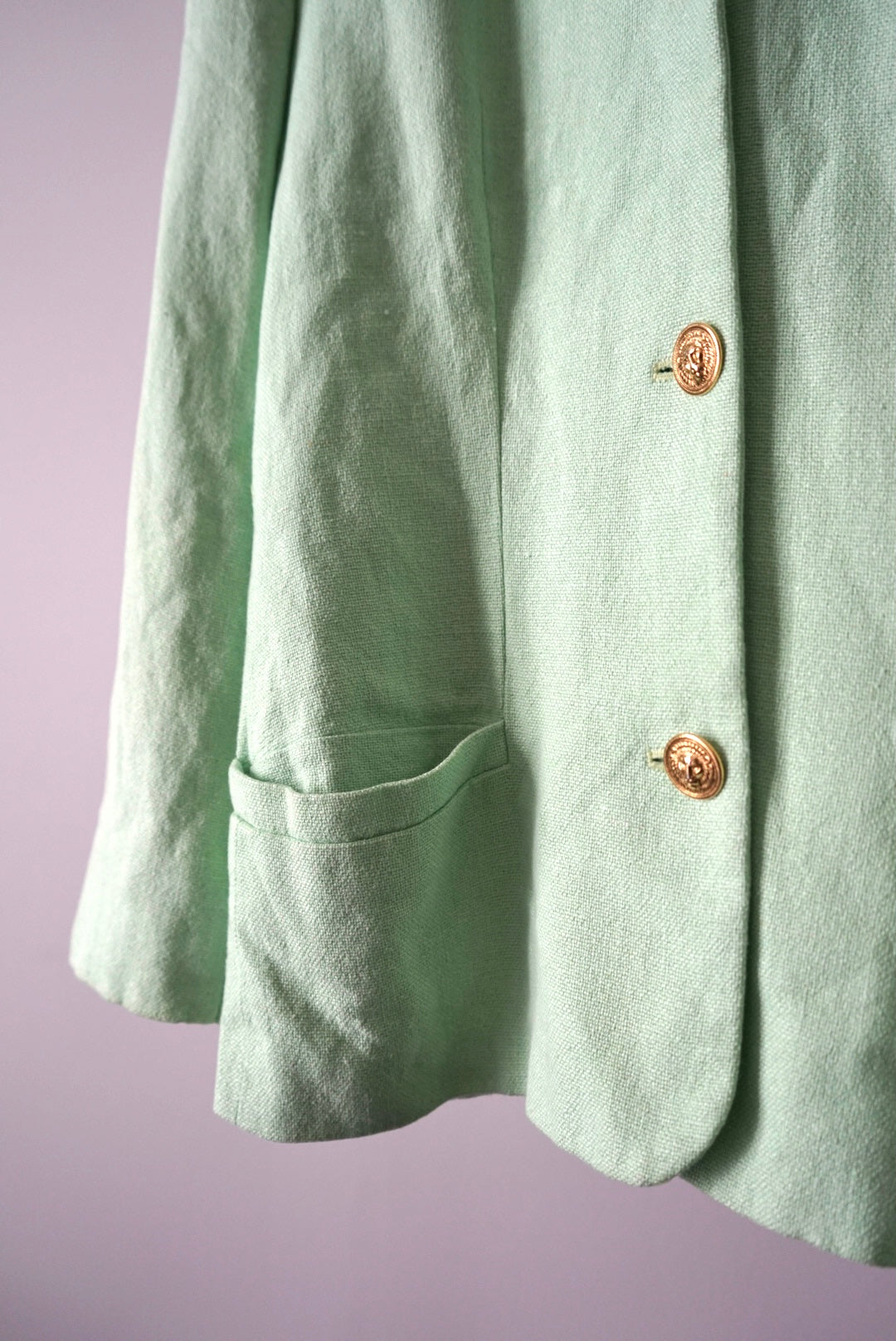 Designer's gold buttons jacket made in Italy