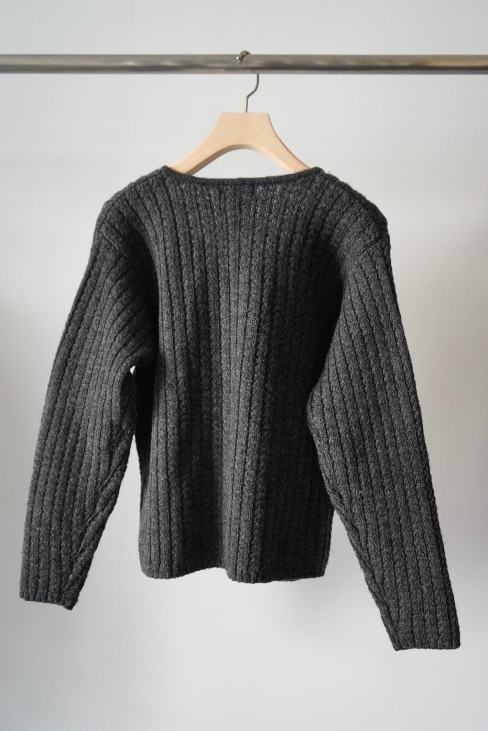 Cable zipup cardigan