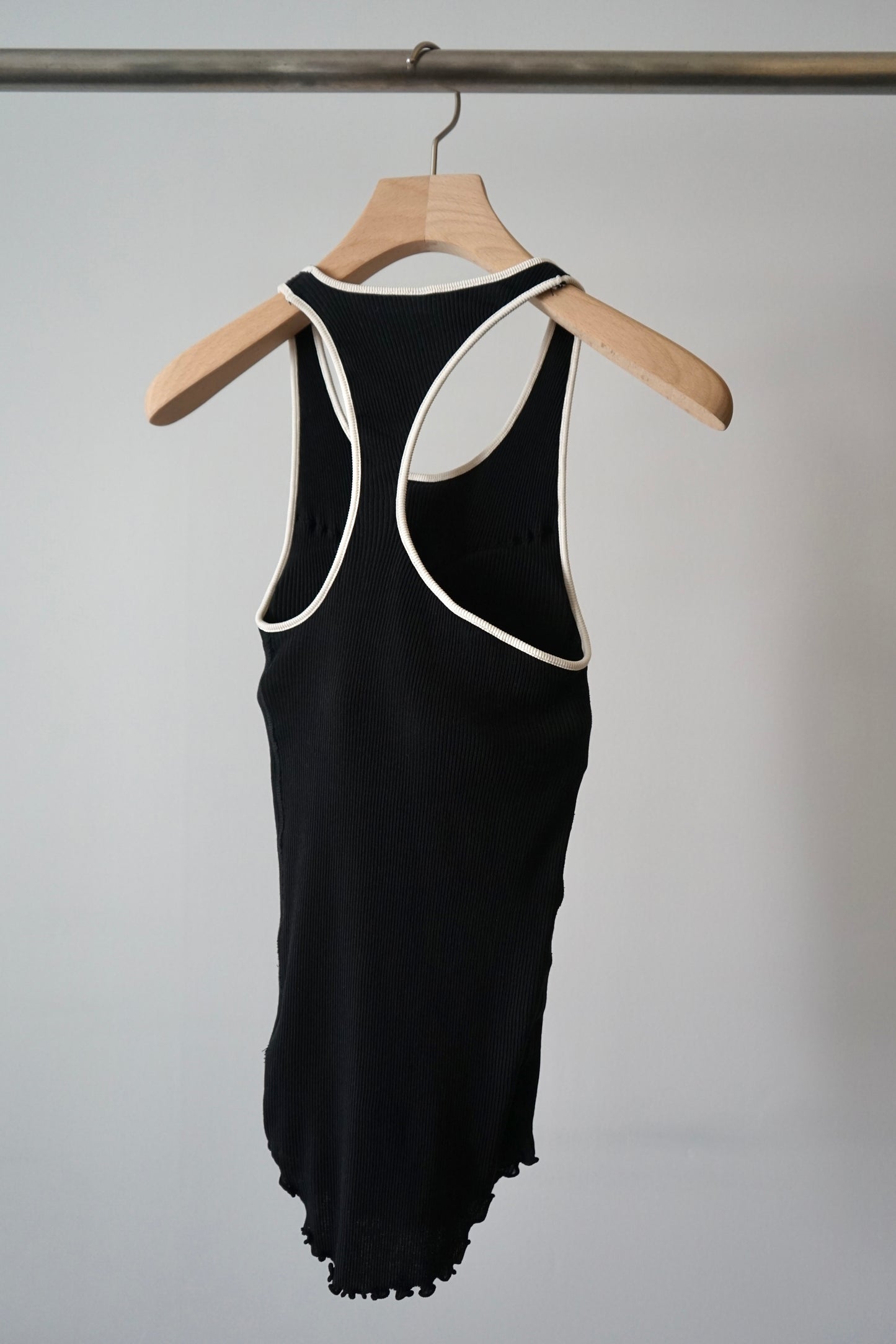 【HAKUJI】Twist cotton asym bra TT -black-
