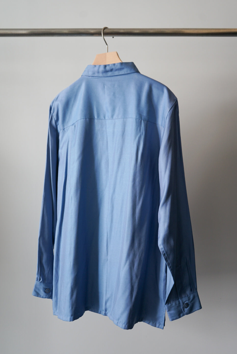 Silk cotton gabardine shirt