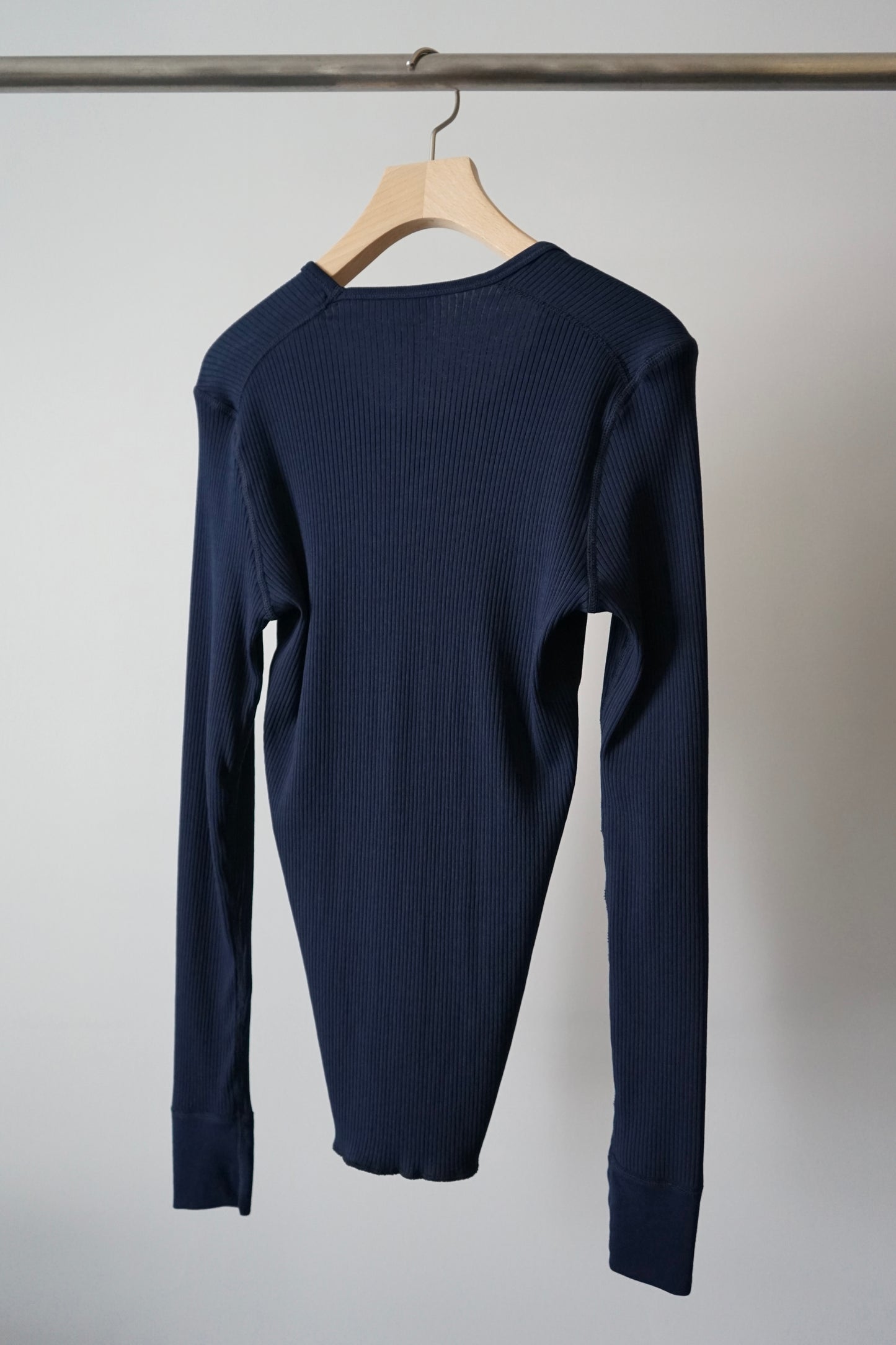 【HAKUJI】Organic cotton LS PO -navy-