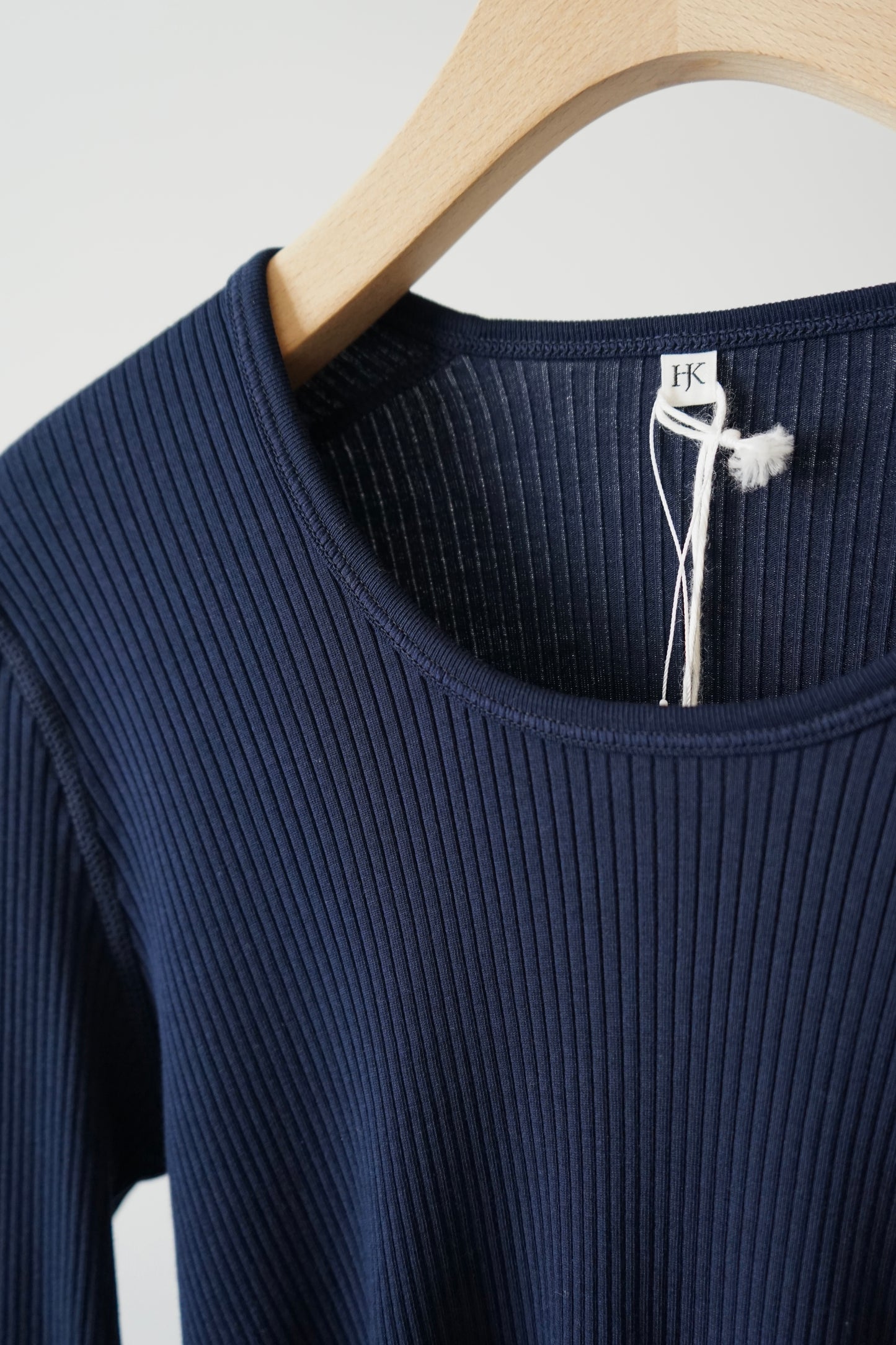 【HAKUJI】Organic cotton LS PO -navy-