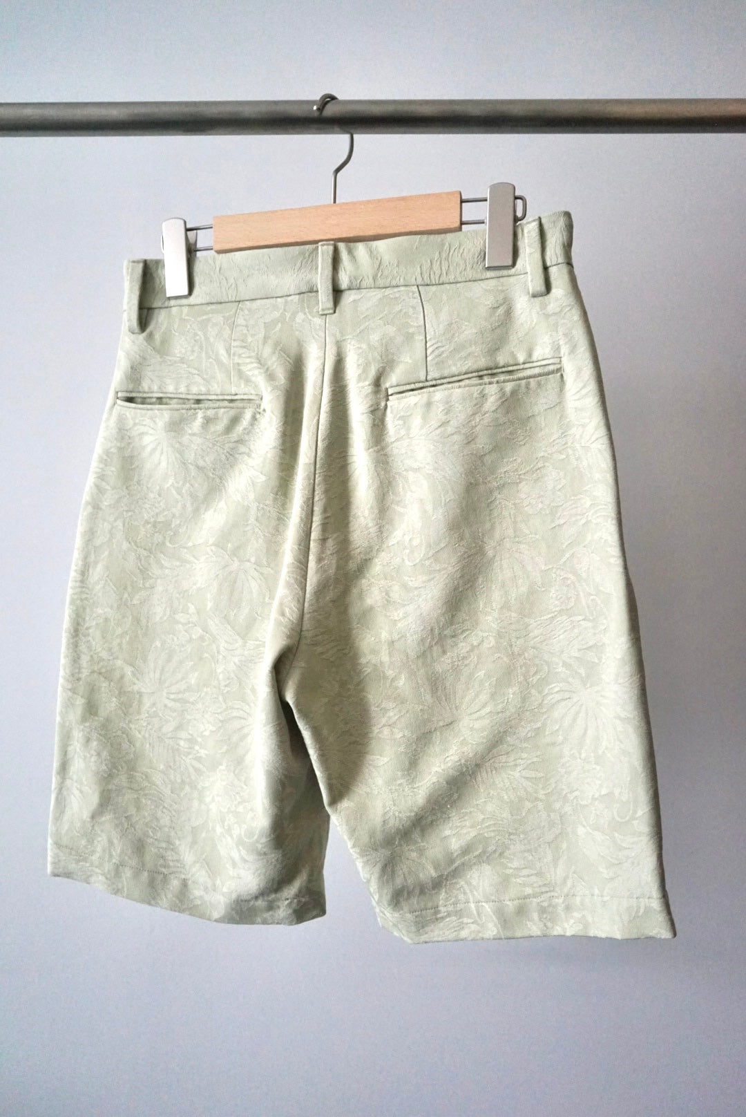 【SHOTAHIYAMA】botanical jaquard shorts light green