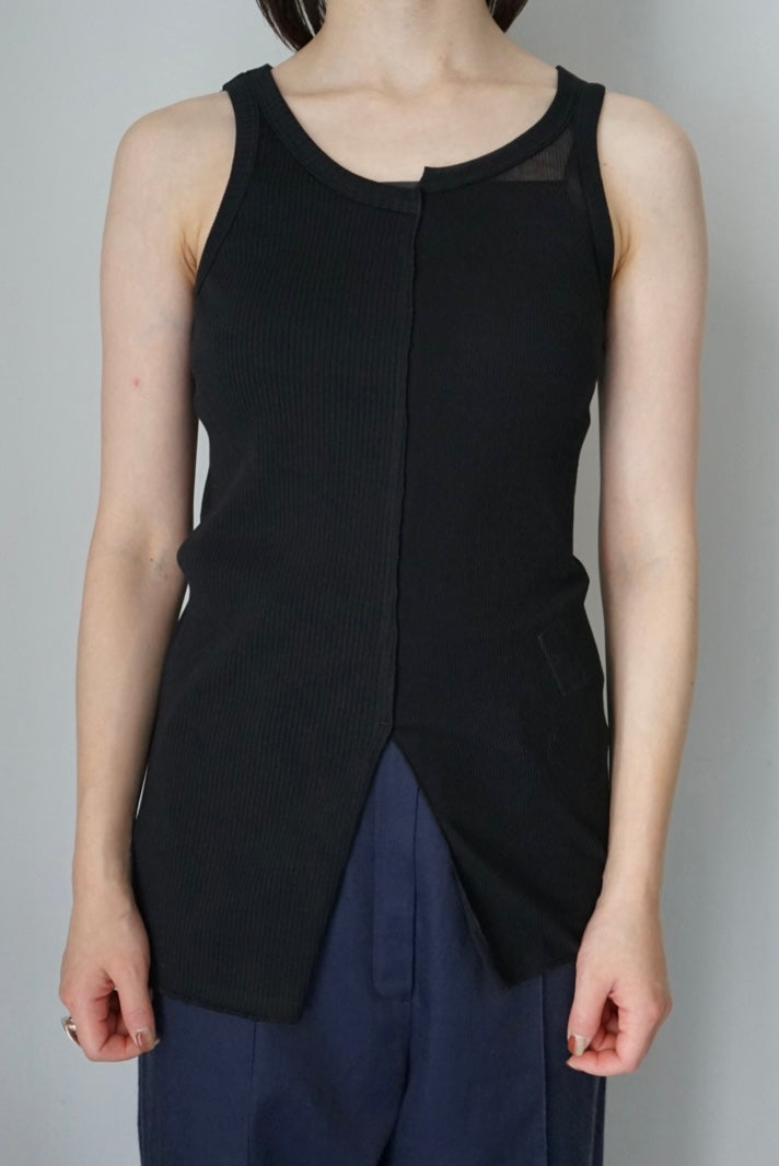 【HAKUJI】sheer/OG rib tanktop