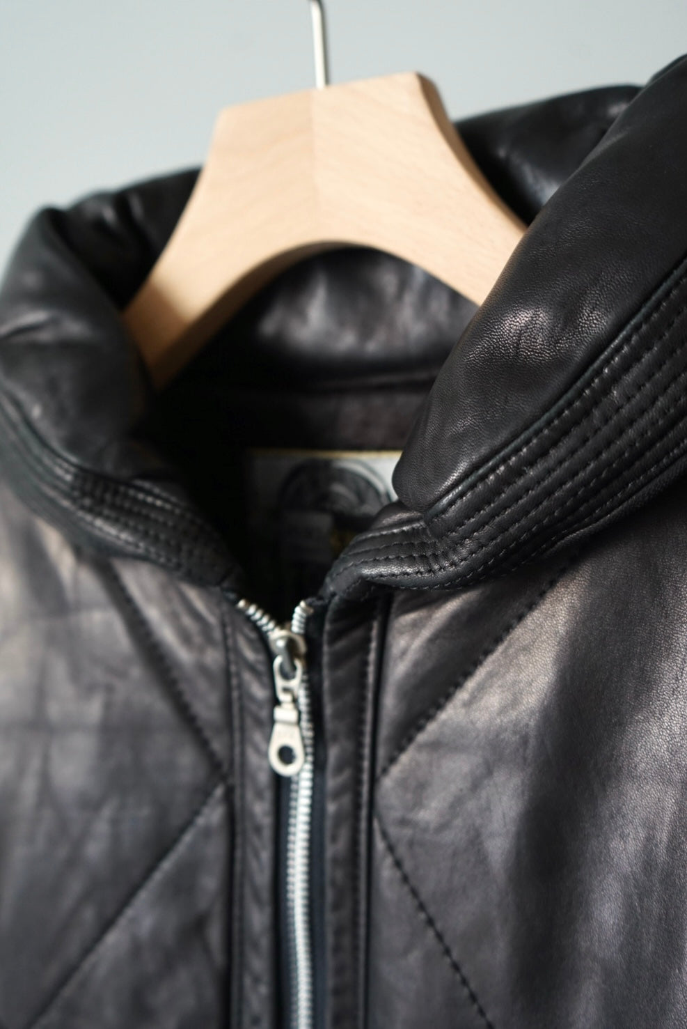 Quilt leather jacket made in Canada