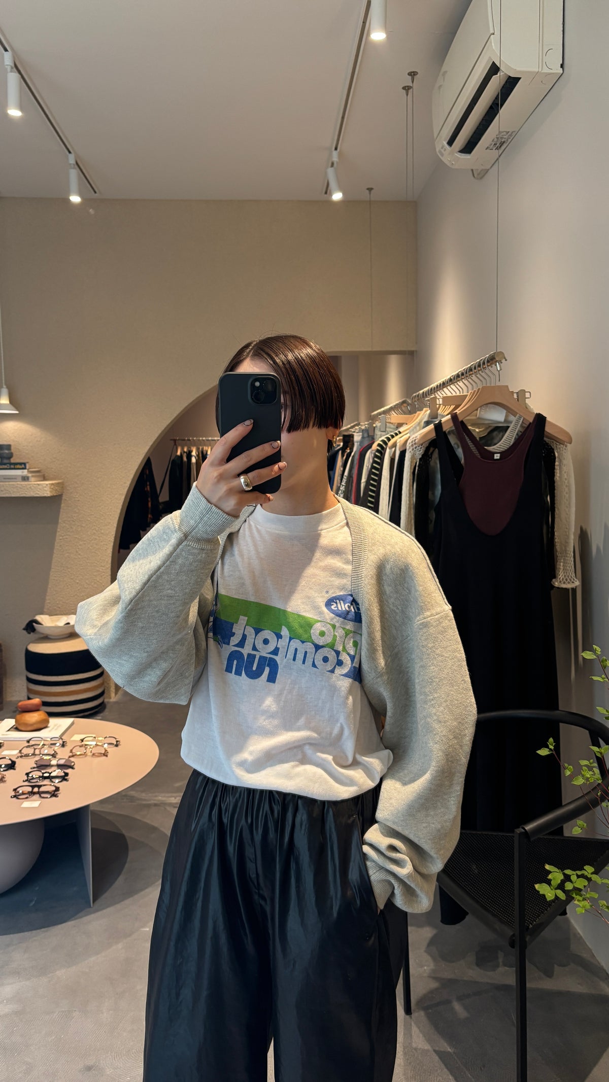 【tyn.TGOR】Saparate sweat -l.gray-