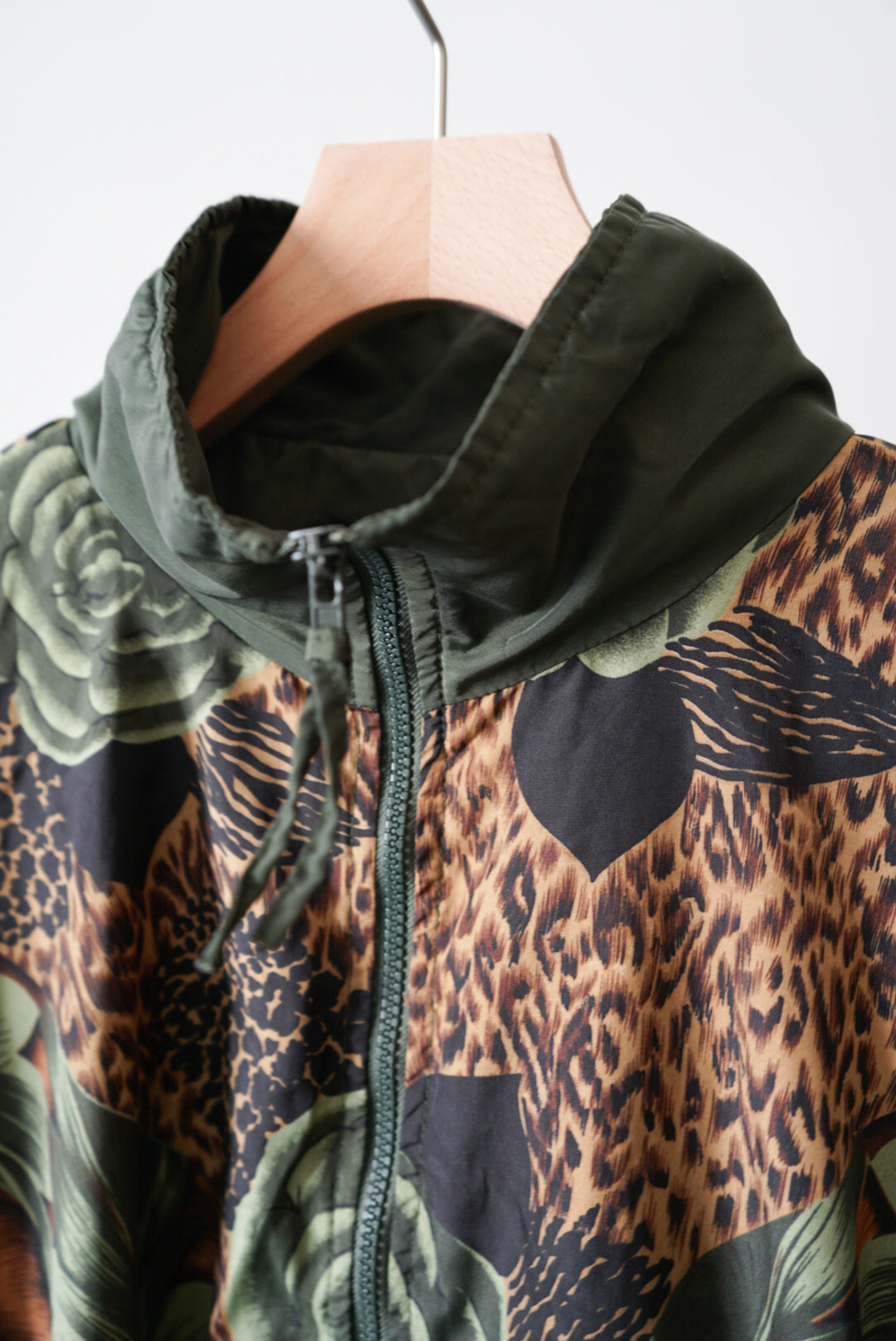 Multi pattern print jacket