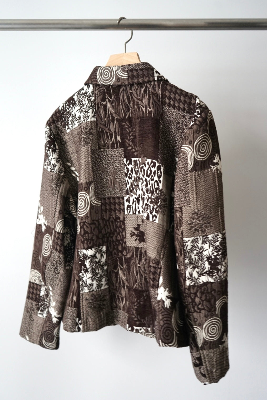 Woven pattern panel jacket