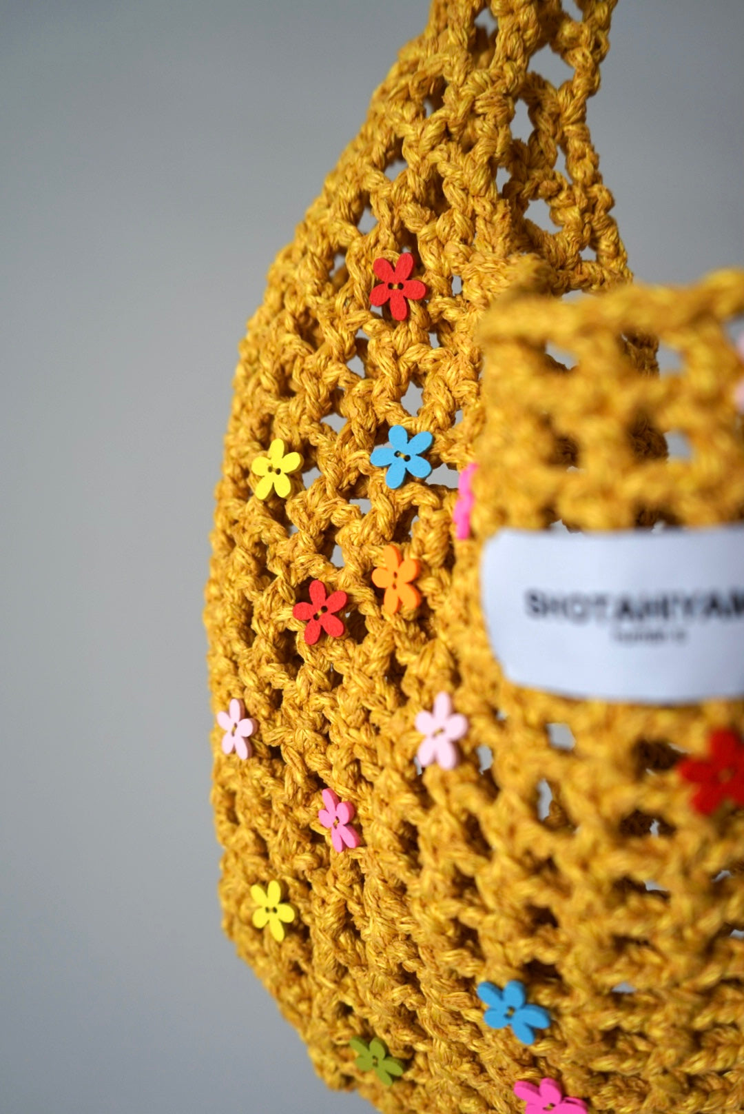 【SHOTAHIYAMA】washi mix hand knit bag