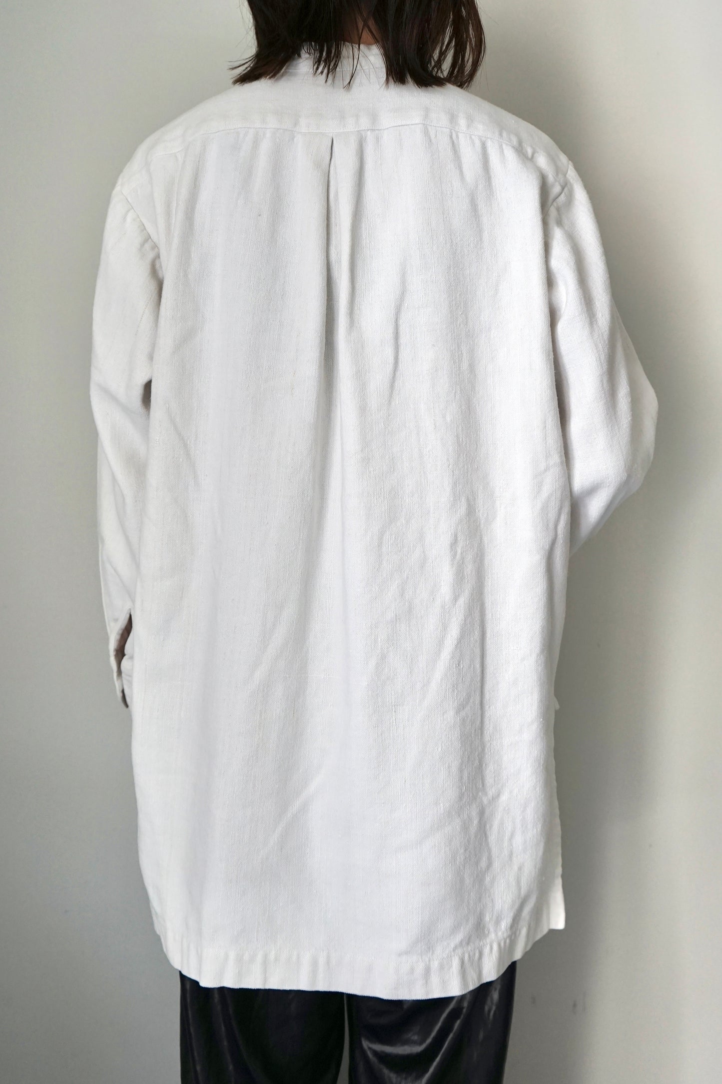 "eskandar" heavy linen pullover shirt made in England