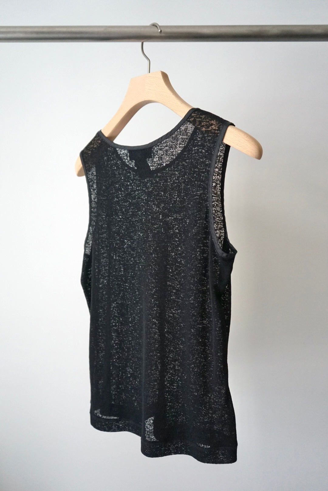 See-through sleeveless tops