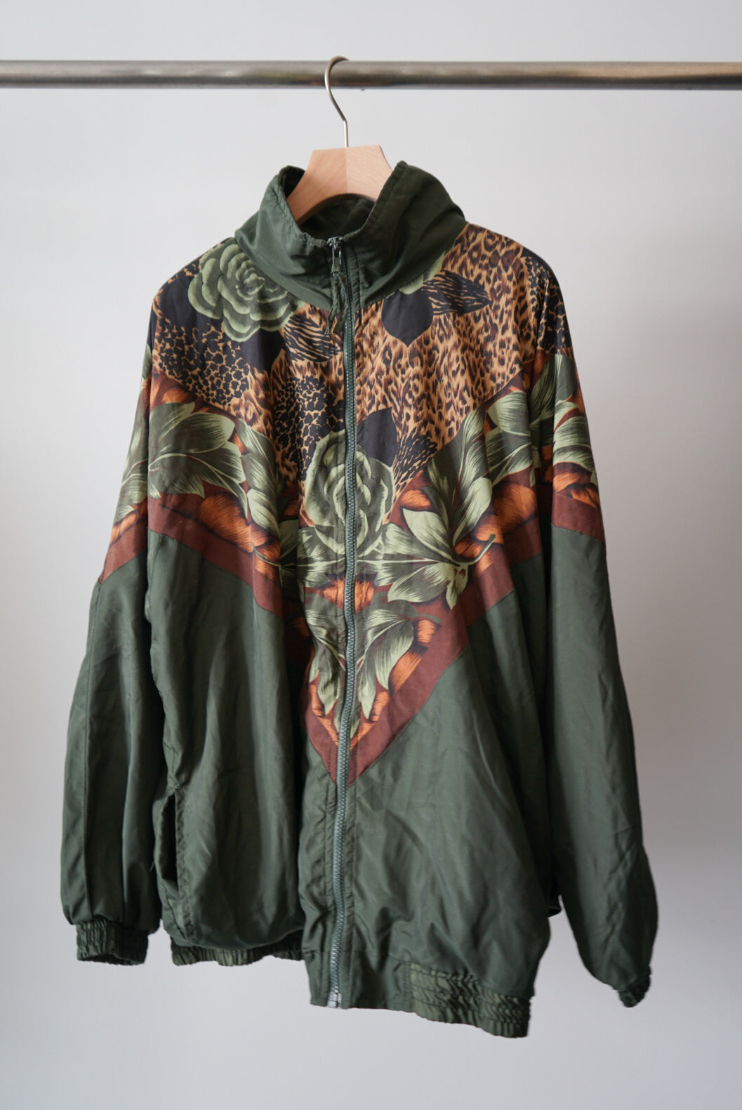 Multi pattern print jacket